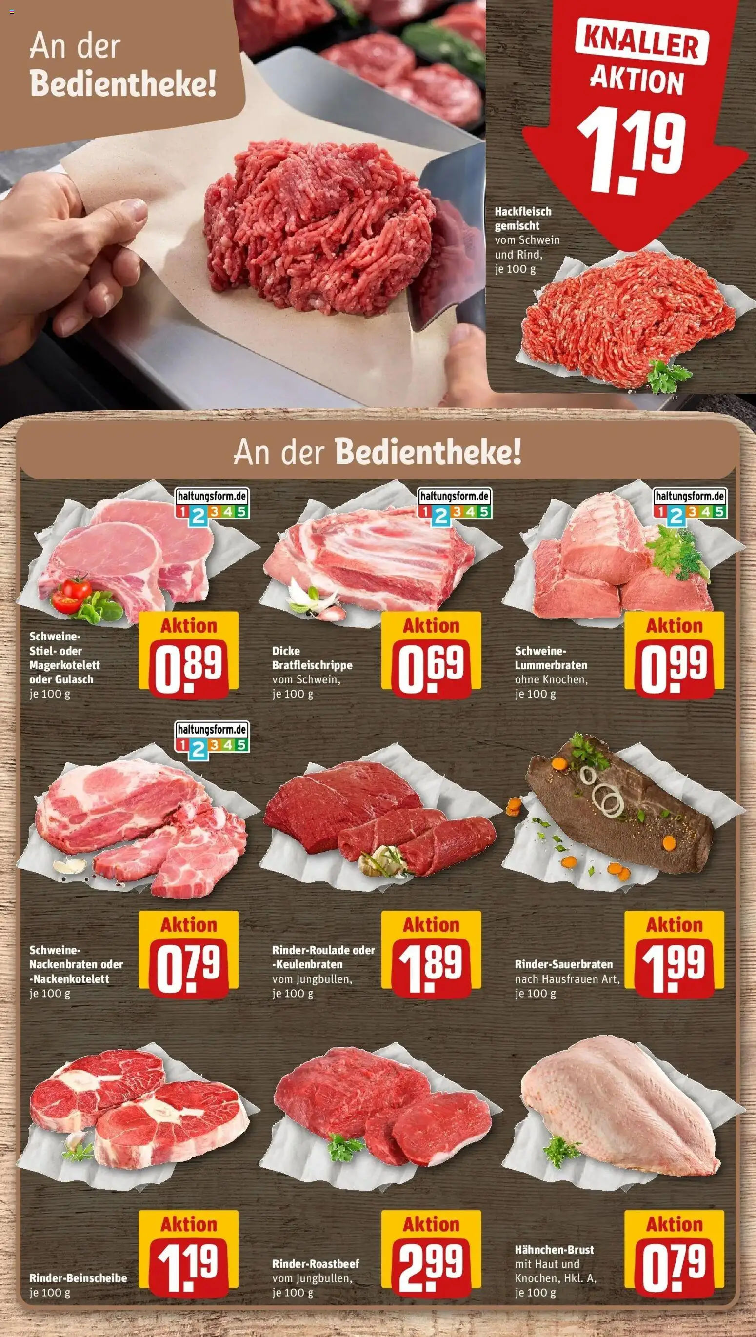 REWE Prospekt ab 05.10.2026 zum Blättern » Angebote | Seite: 10 | Produkte: Gulasch, Hackfleisch, Hahnchenbrust