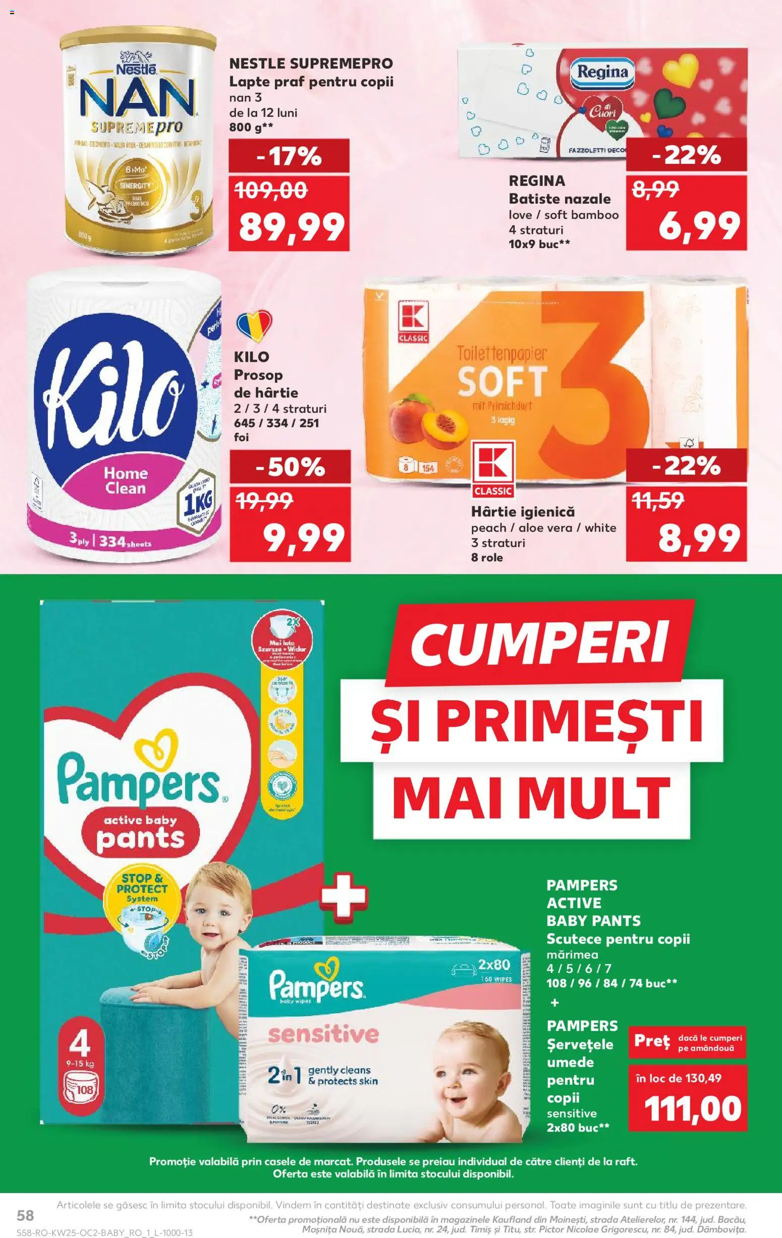 Noul catalog Kaufland – valabil de la 17.06.2026 | Pagină: 58 | Produse: Pomelo, Pirinç gevreği, Role, Yaşlı Köpek Konservesi