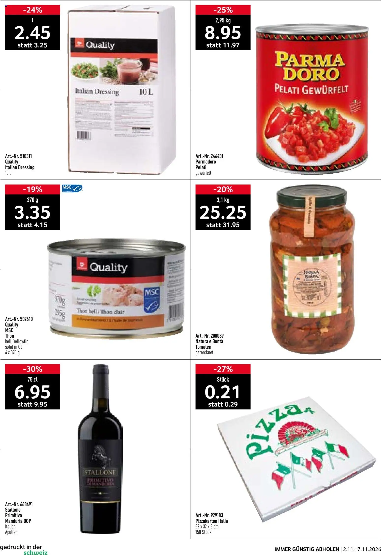 Prodega aktionen Pizzeria – gültig ab 02.11.2026 | Seite: 16 | Produkte: Dressing, Öl, Tomaten