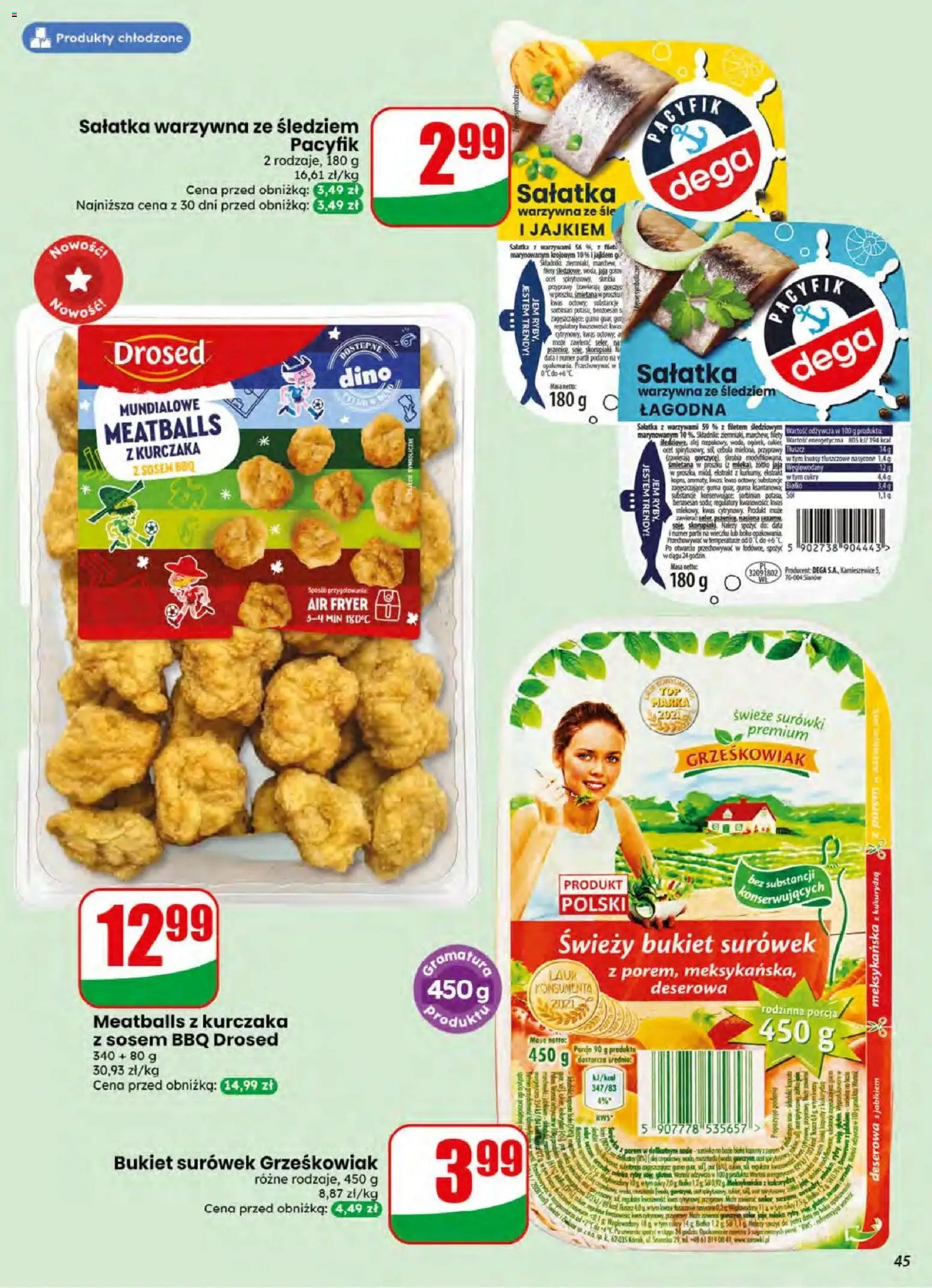 Dino gazetka od 08.07.2026 | Strona: 45 | Produkty: Ocet, Kukurydza, Śmietana, Przyprawy