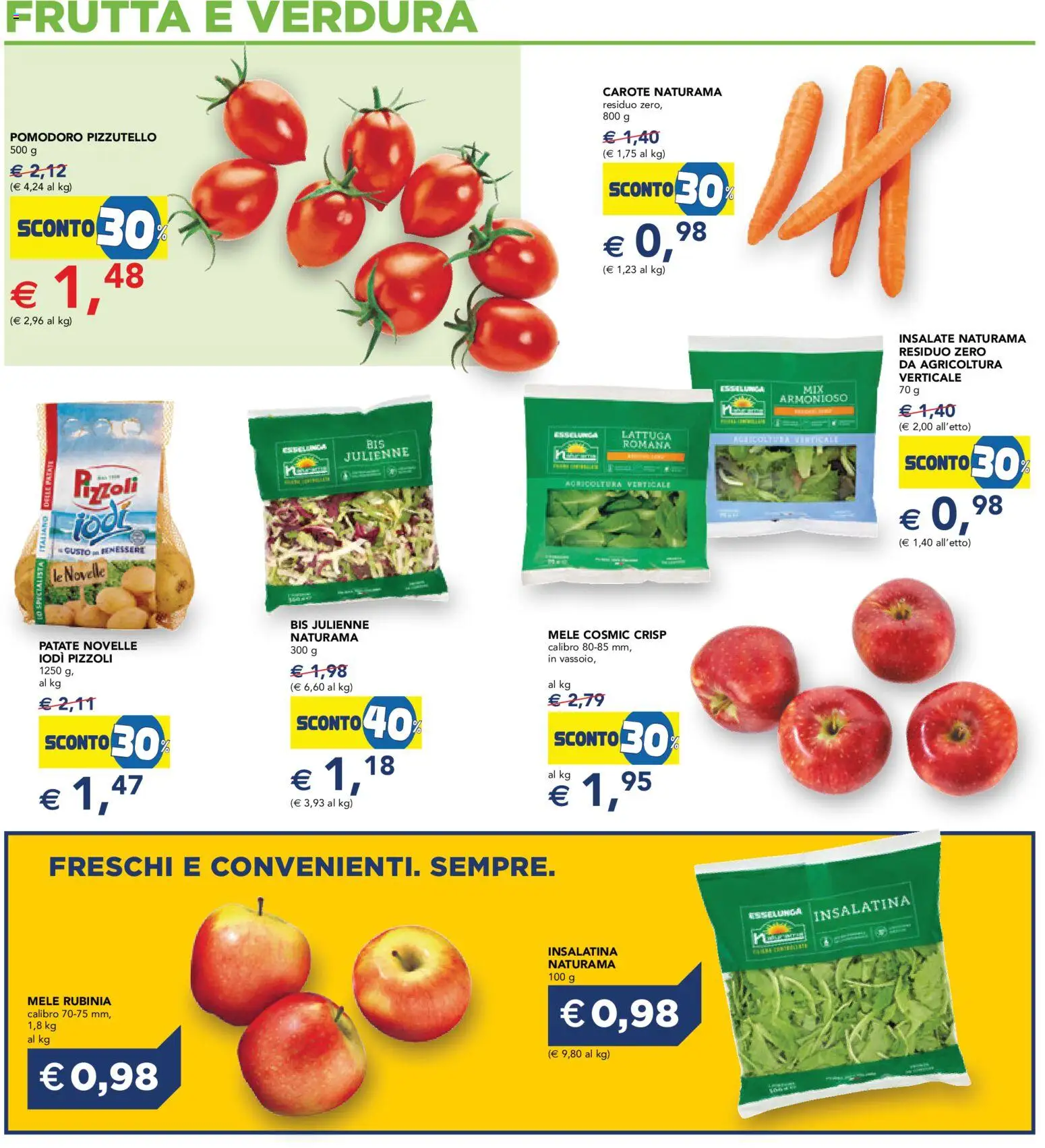 Volantino Esselunga S del 28.05.2026 | Pagina: 12 | Prodotti: Patate, Frutta, Carote, Lattuga