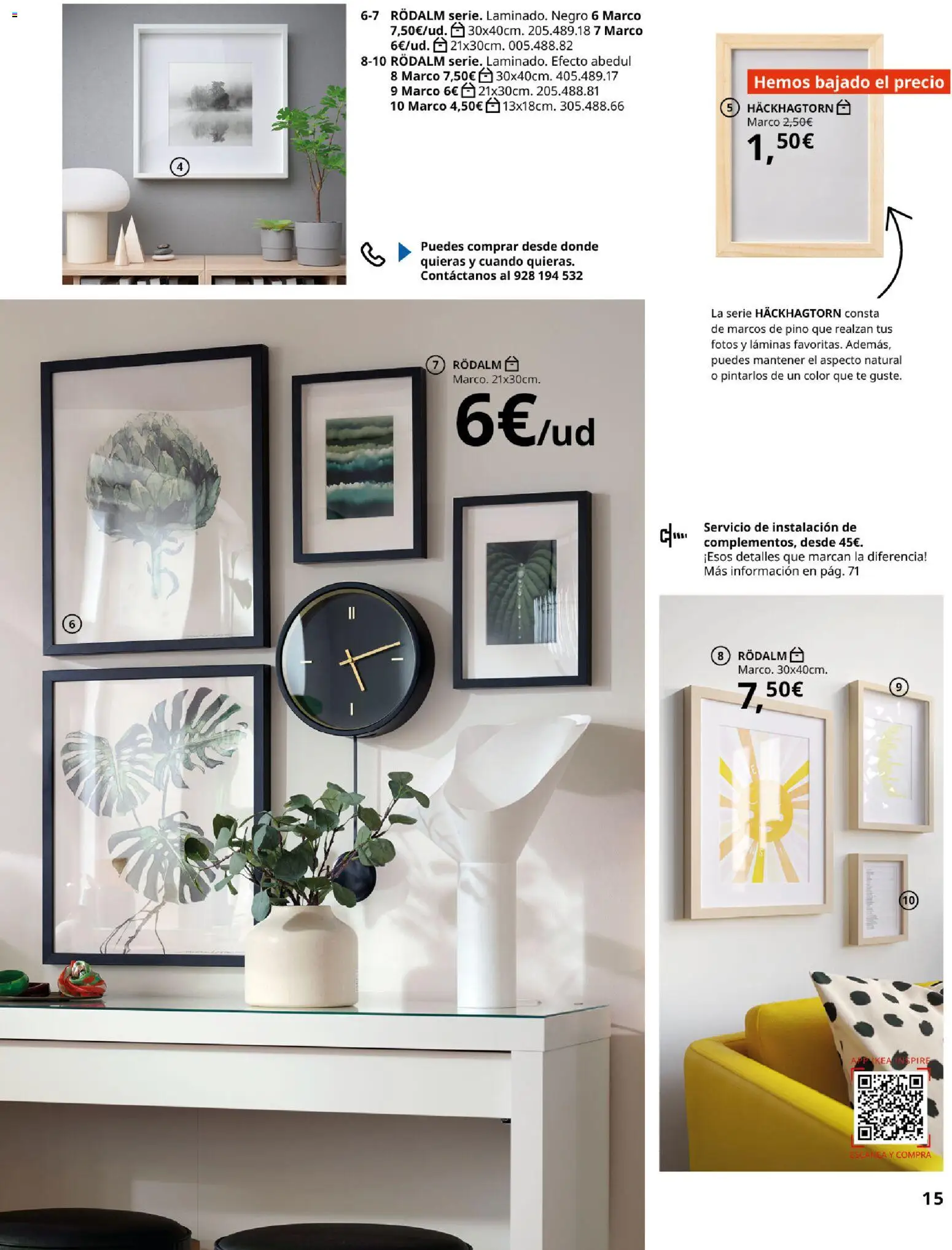 IKEA - Accesorios y decoración │ válido desde el 01/09/2026 | Página: 15 | Productos: Té, Marco