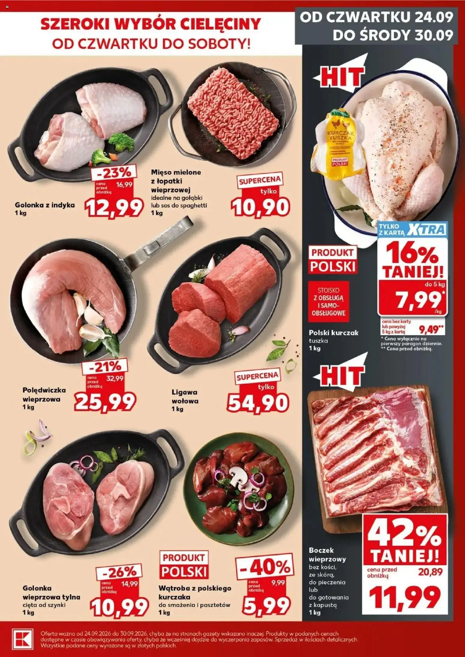 Kaufland gazetka - Super sobota od 26.09.2026 - od jutra PDF | Strona: 13 | Produkty: Golonka, Kurczak, Boczek, Mięso mielone z łopatki