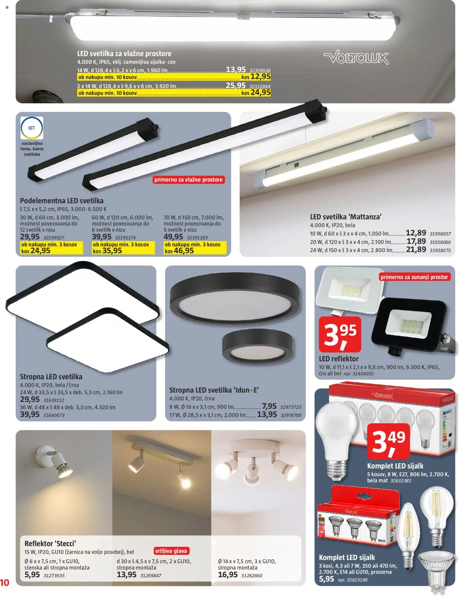 Novi Bauhaus katalog ponudbe – veljaven od 30.09.2026 | Stran: 10 | Izdelki: Led svetilka, Led reflektor, Kos, Svetilka