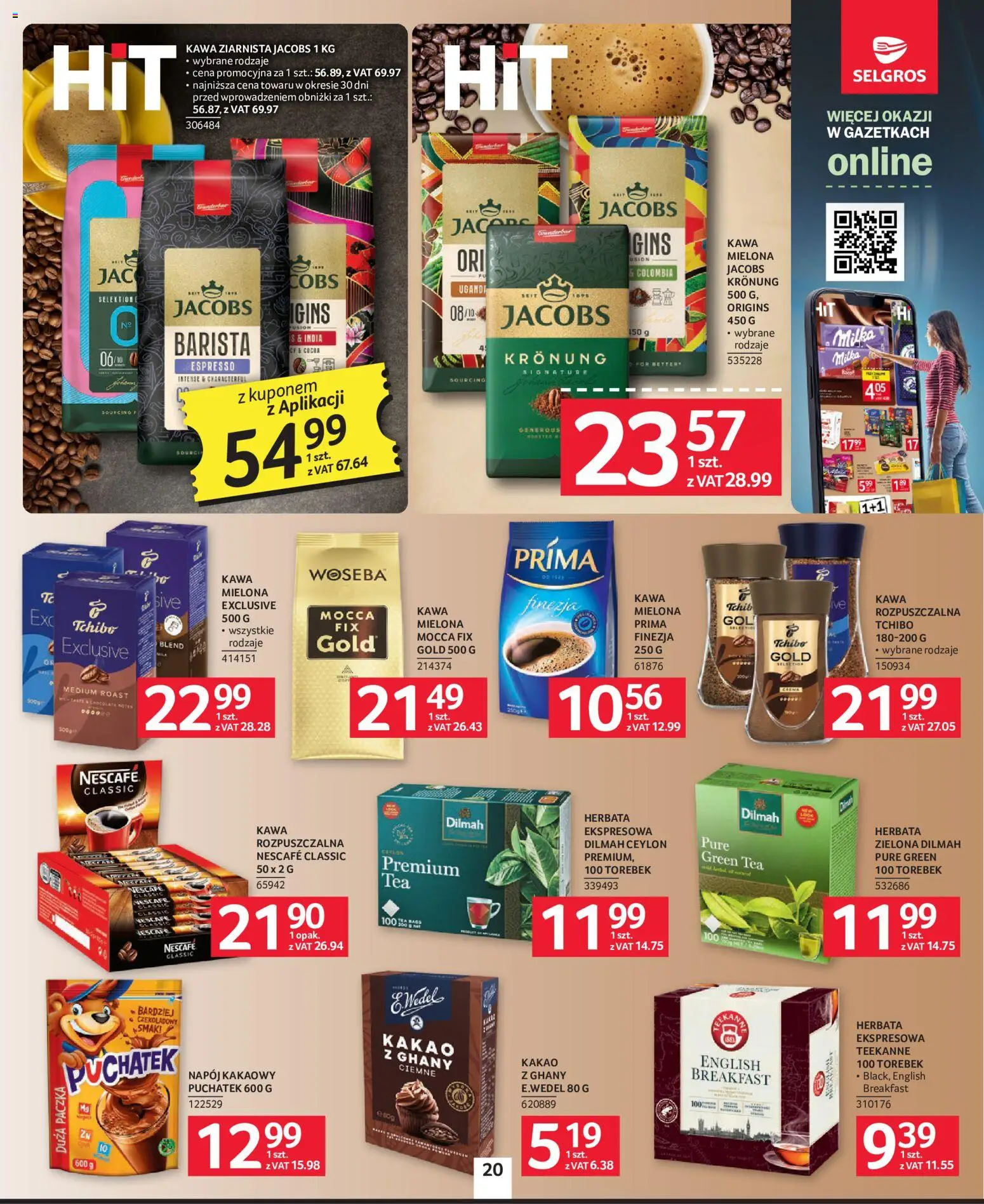Selgros cash&carry gazetka od 24.09.2026 | Strona: 20 | Produkty: Jacobs, Tchibo exclusive, Tchibo, Herbata