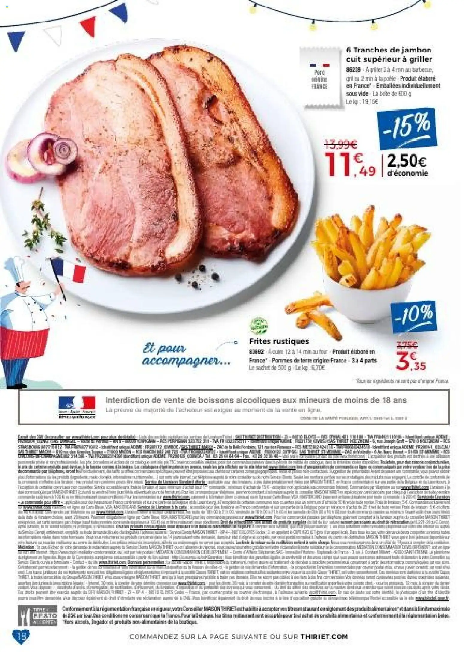 {H1} | Page: 18 | Produits: Frites, Jambon, Pommes