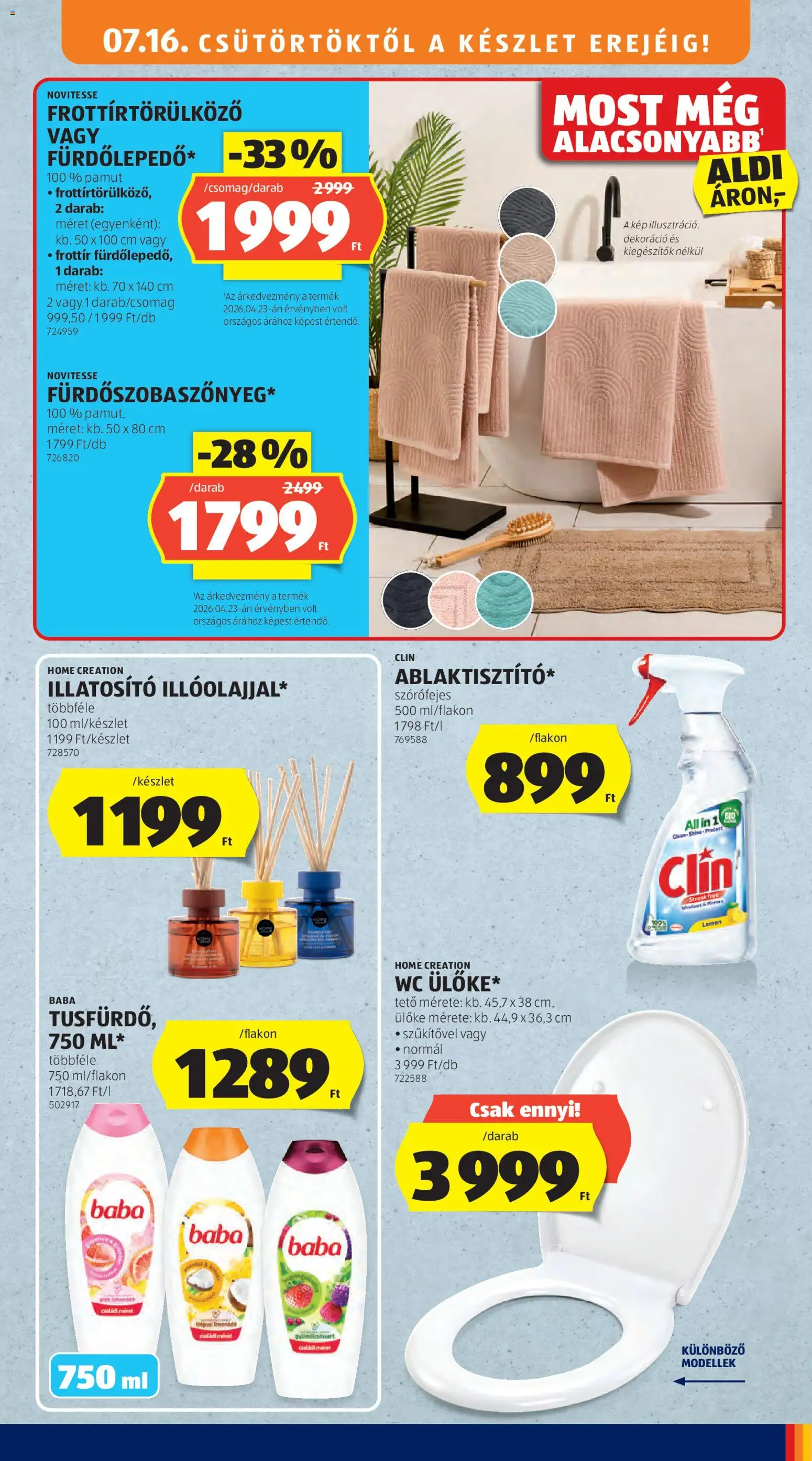 Aldi akciós ujság - amely érvényes a következő dátumtól: 2026.07.16. | Oldal: 7