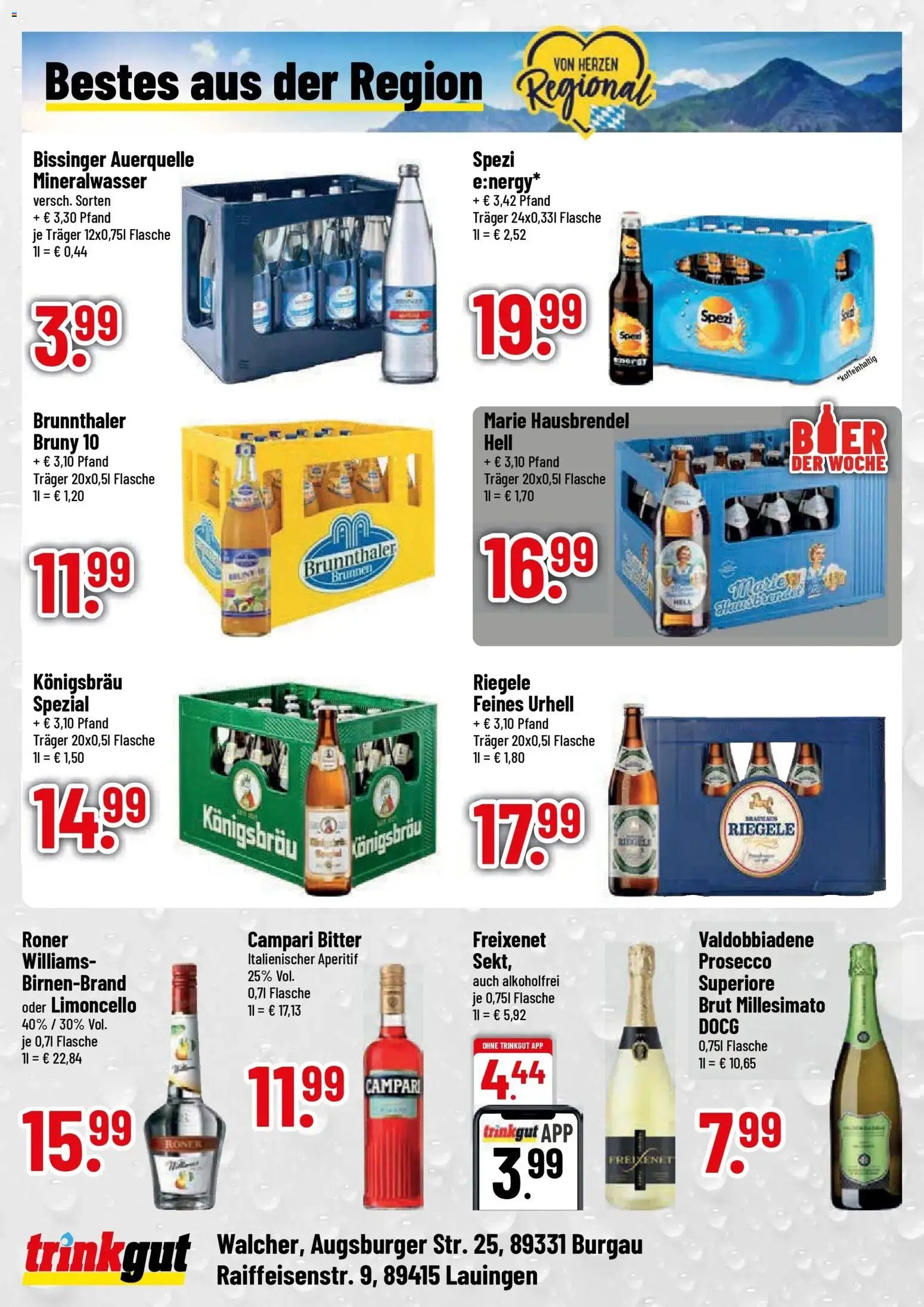 Trinkgut Prospekt Lauingen (ab 28.09.2026) » Angebote online | Seite: 4 | Produkte: Freixenet, Mineralwasser, Prosecco, Limoncello