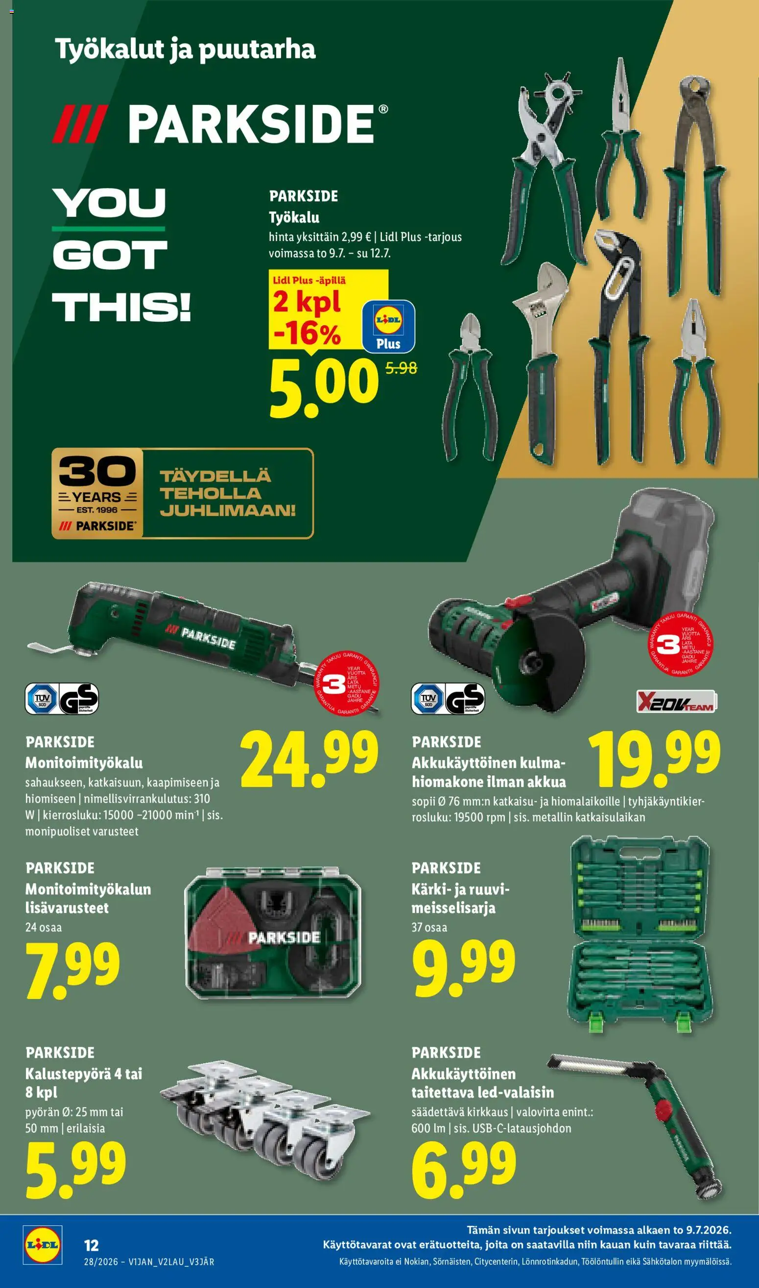 Lidl tarjoukset - Tampere – voimassa 09/07/2026 alkaen | Sivu: 16