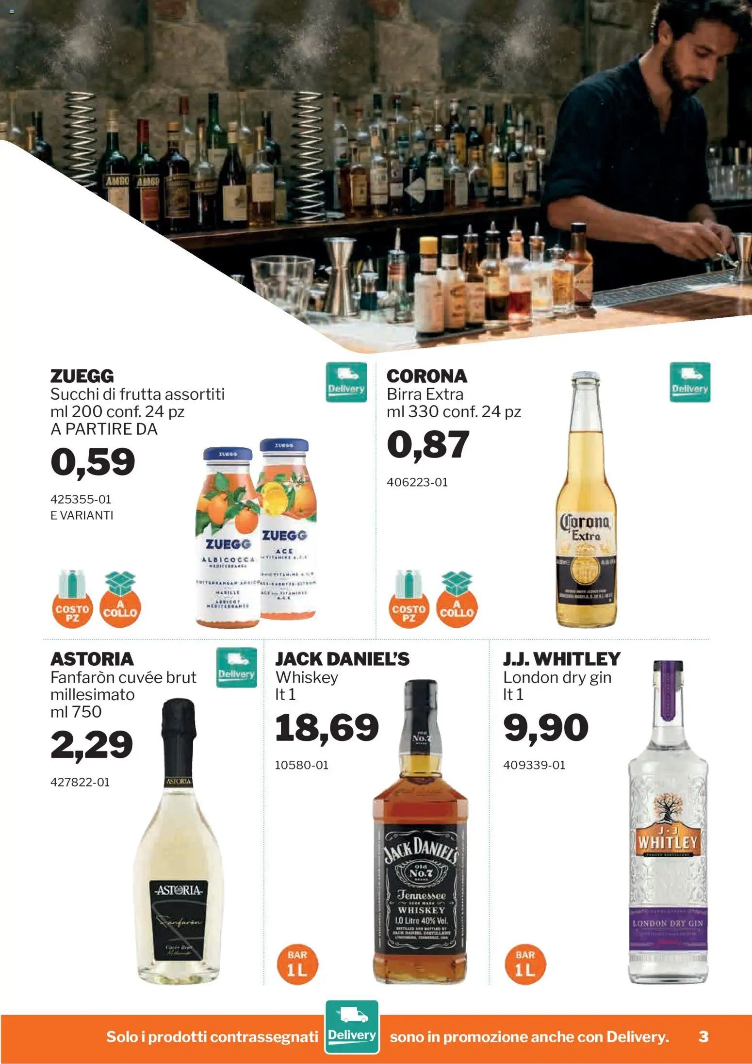 Volantino Sogegross del 07/10/2026 | Pagina: 3 | Prodotti: Birra, Gin, Frutta, Jack Daniel’s