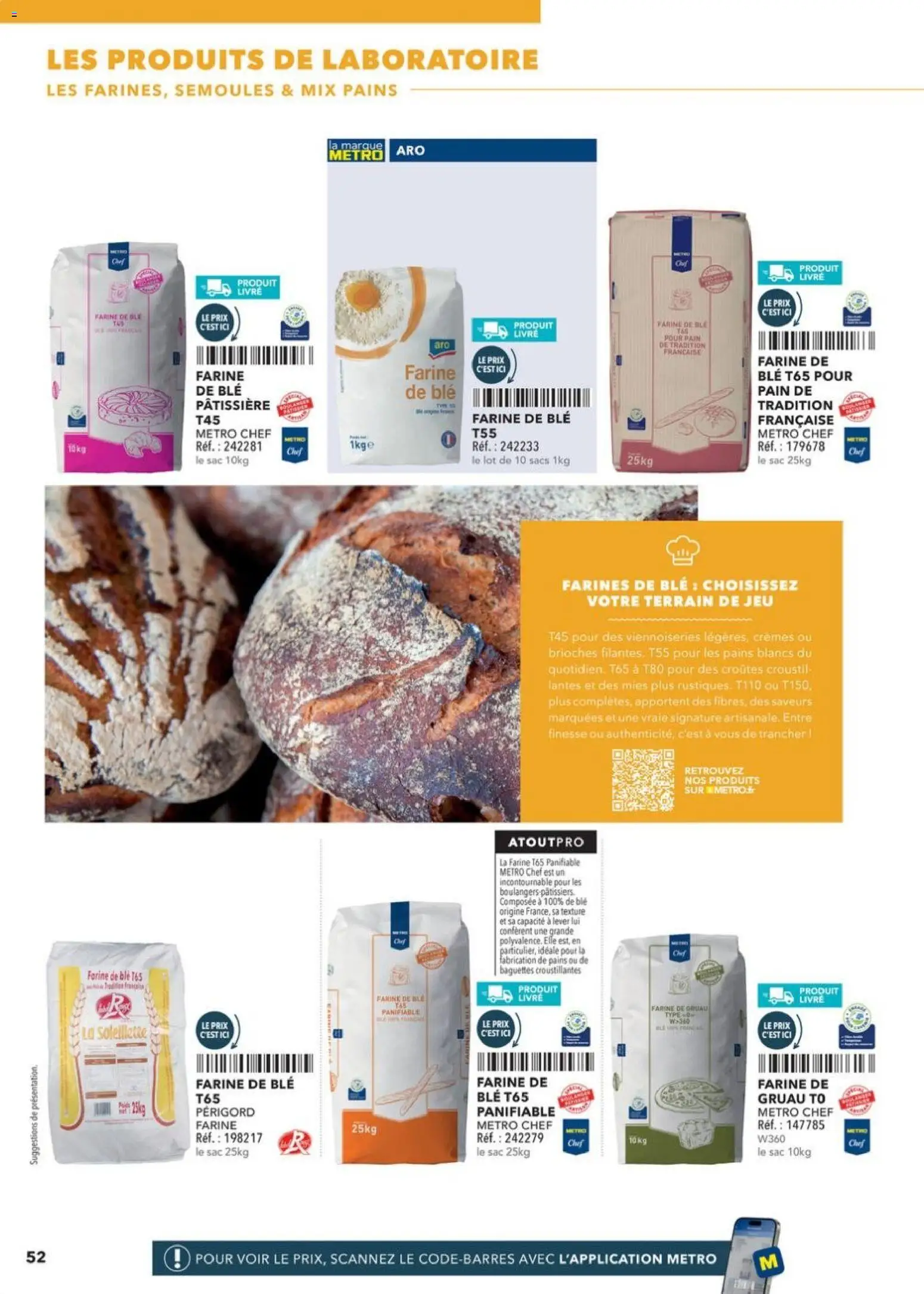 {H1} | Page: 52 | Produits: Farine de ble, Sac, Farine, Viennoiseries