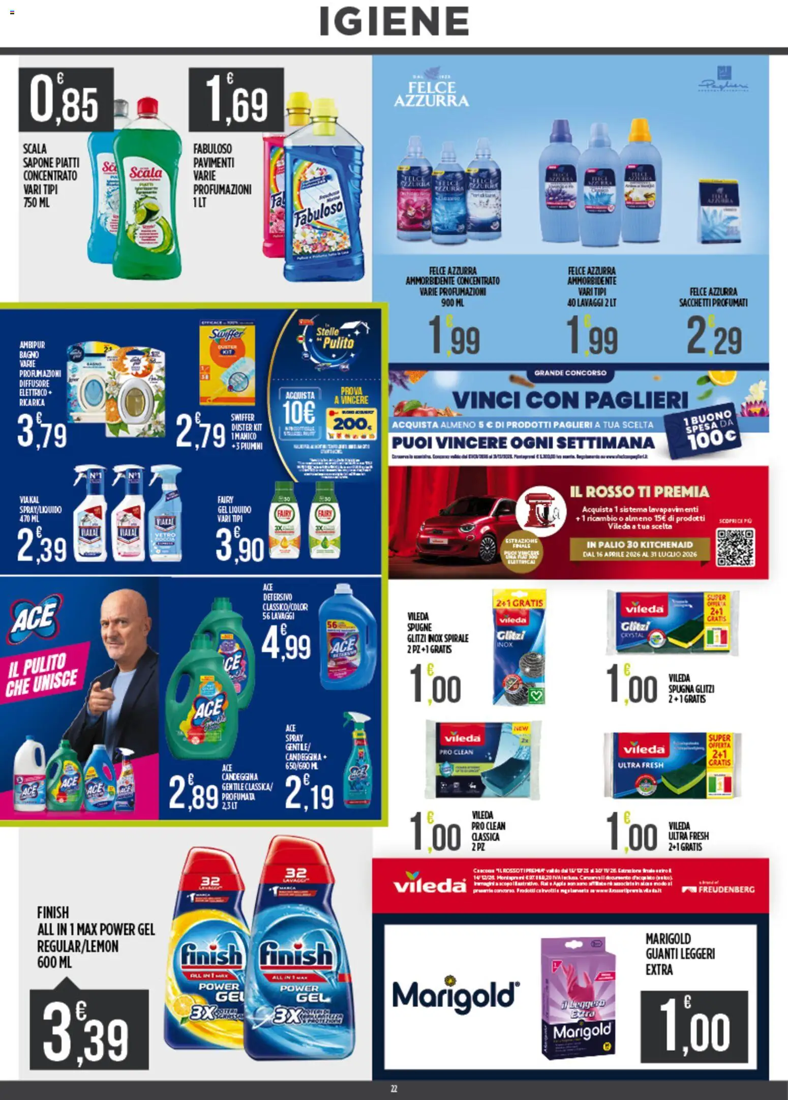 Volantino Euroesse del 01.06.2026 | Pagina: 22 | Prodotti: Spugna, Candeggina, Guanti, Bagno