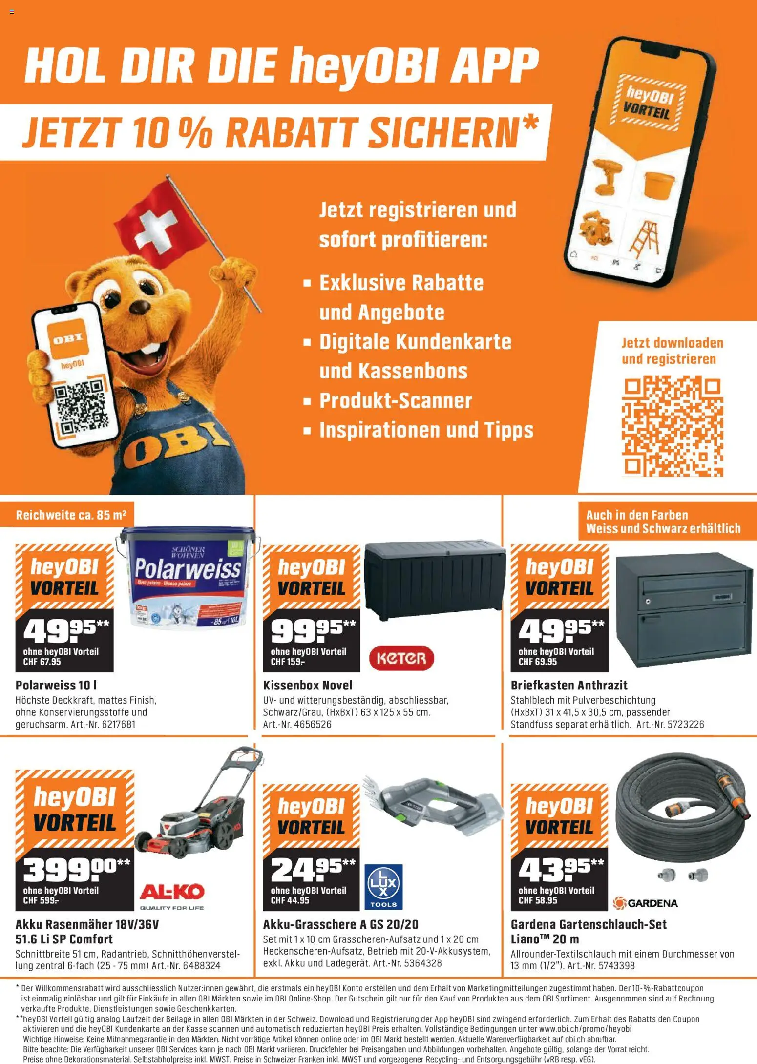 OBI - UNSERE SUPERDEALS! – gültig ab 04.08.2026 | Seite: 16 | Produkte: Rasenmäher