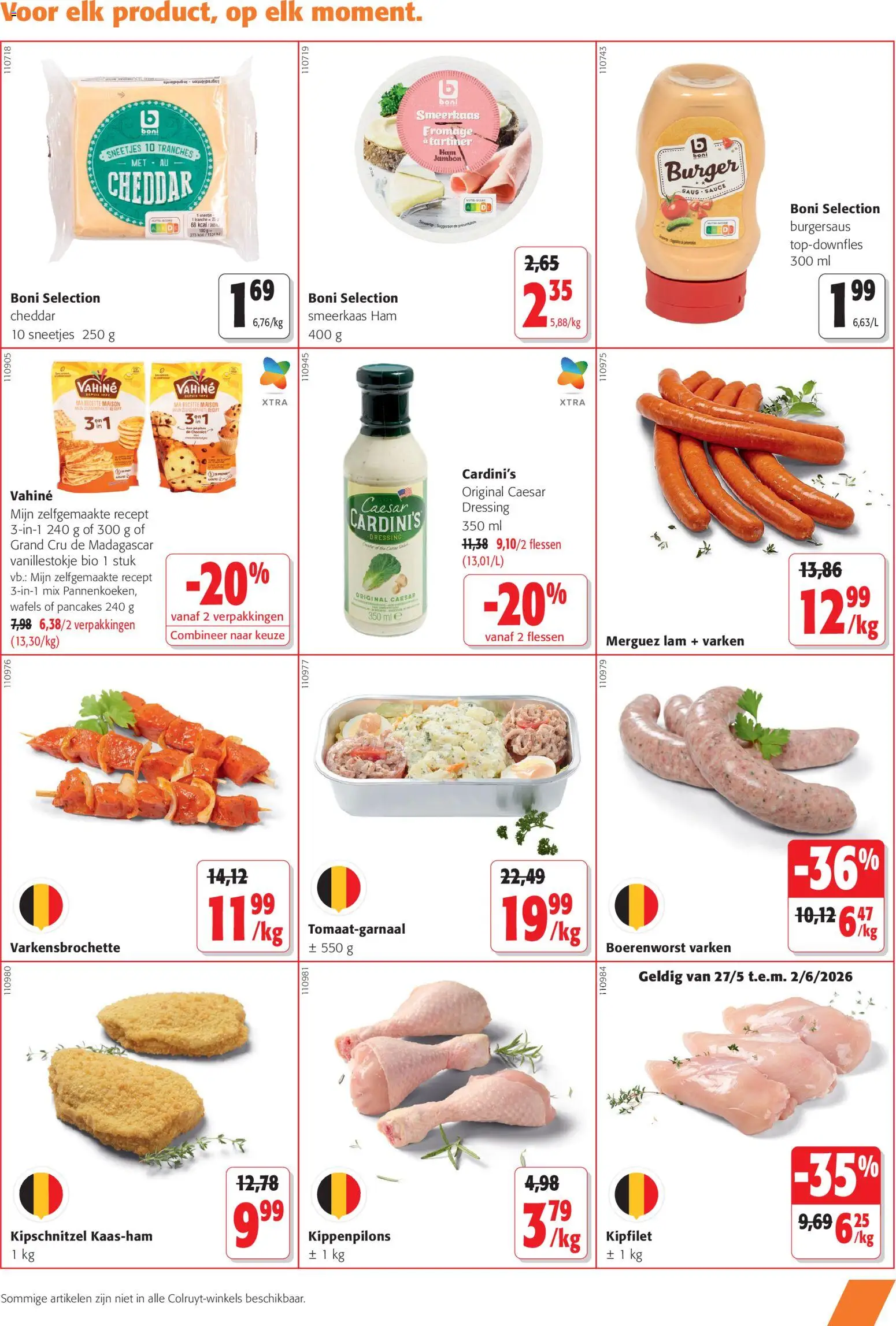 {H1} | Pagina: 19 | Producten: Ham, Merguez, Wafels, Saus