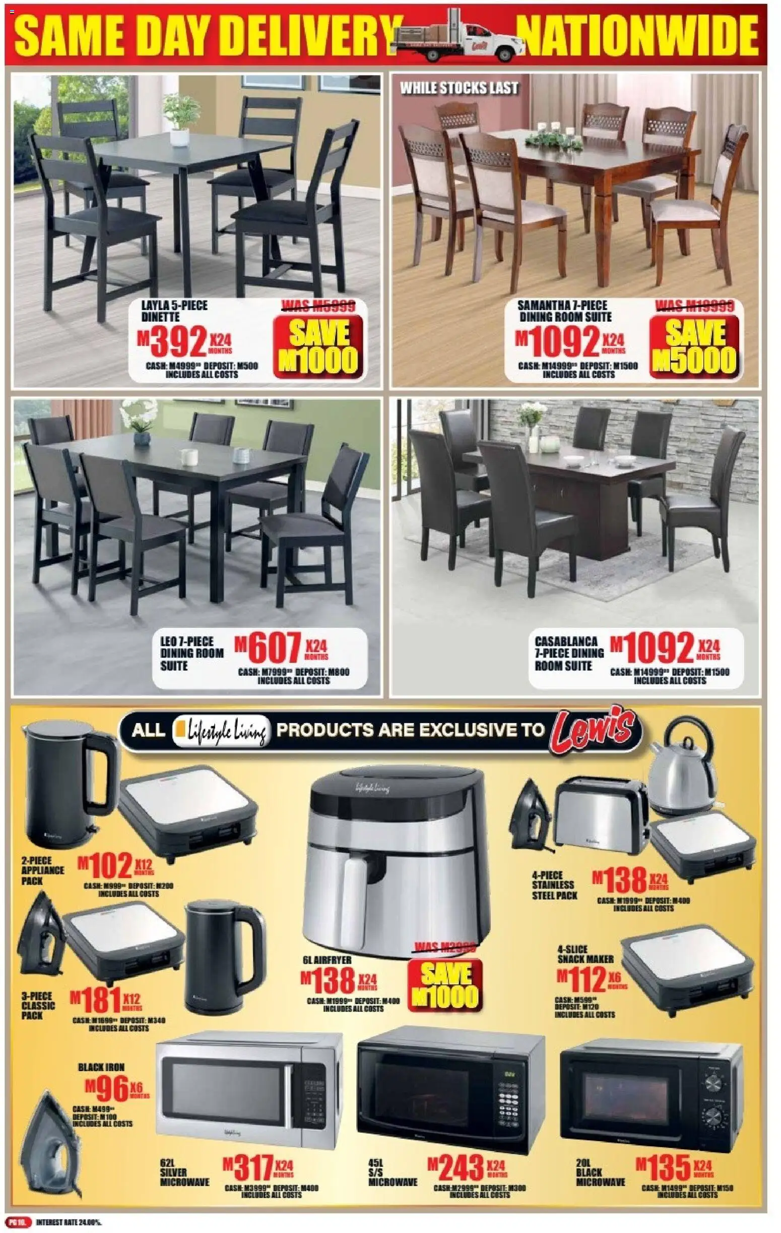New Lewis Stores catalogue – valid from 06/07/2026 | Page: 10 | Products: Iron, Dining room suite, Microwave