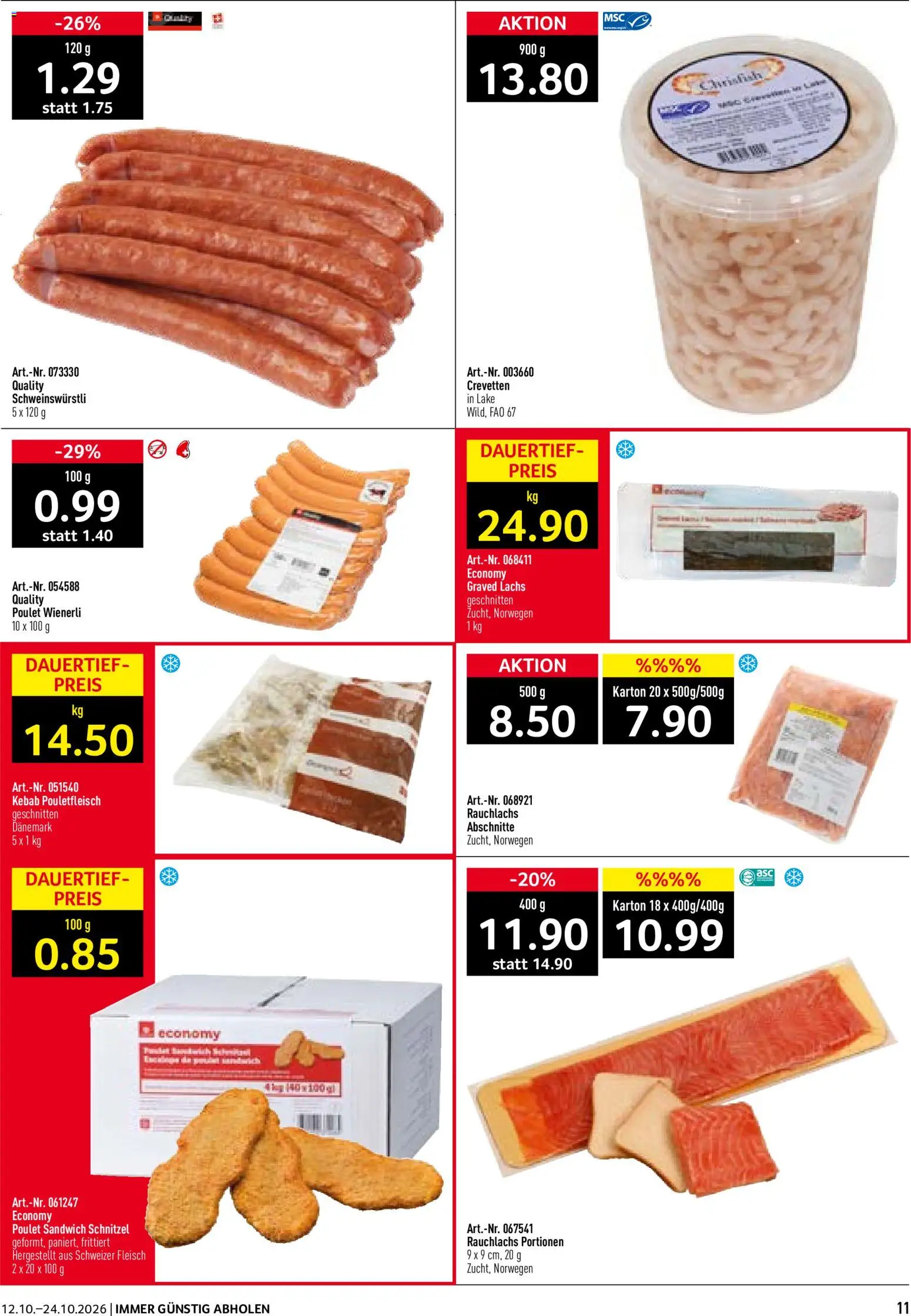Prodega aktionen Bäckerei – gültig ab 12.10.2026 | Seite: 11 | Produkte: Lachs