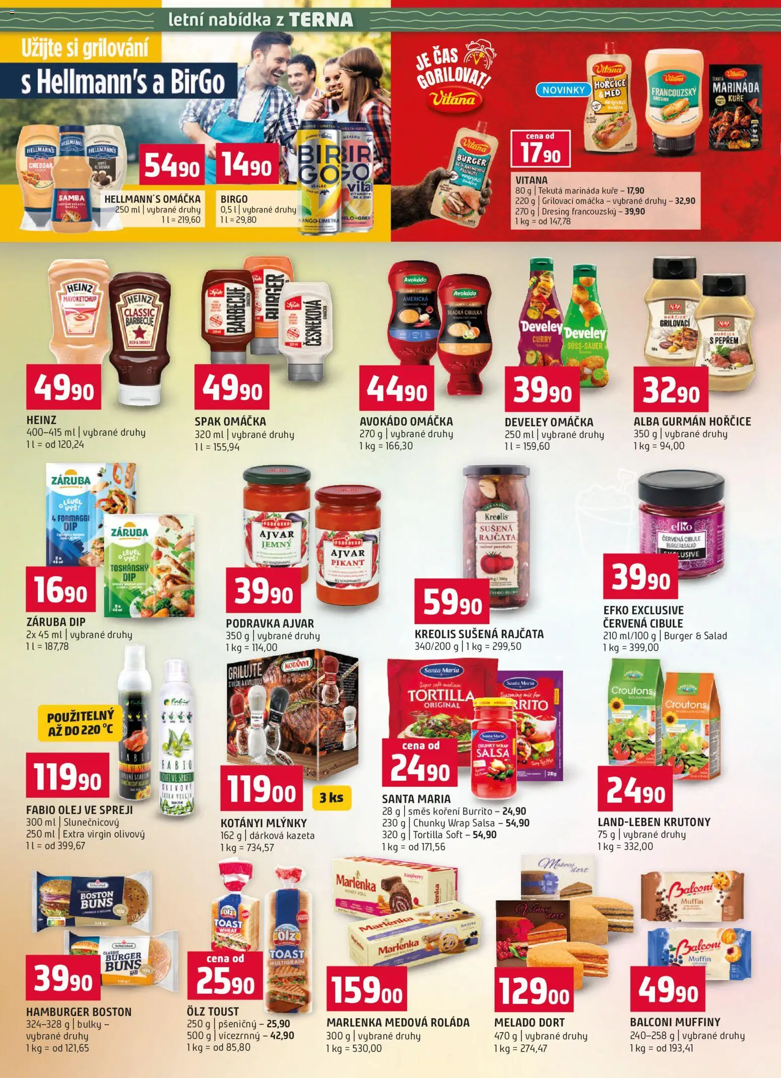 Terno leták - Letní speciál od 30.06.2026 | Strana: 4 | Produkty: Hamburger, Rajčata, Krutony, Olej ve spreji