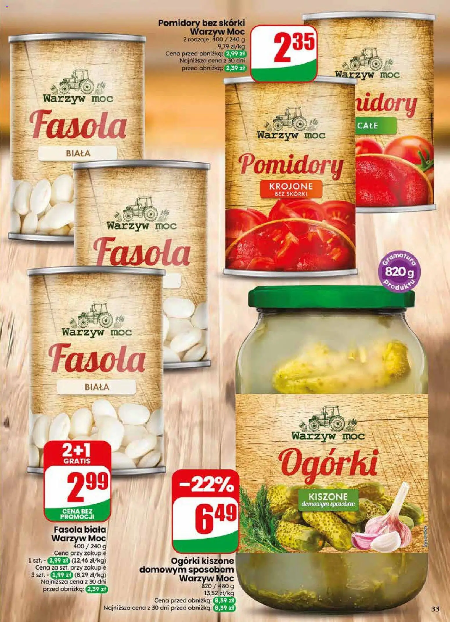 Dino gazetka od 17.06.2026 | Strona: 33 | Produkty: Fasola biała, Pomidory, Ogórki