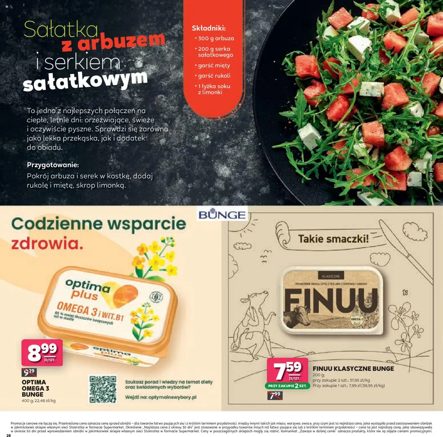 Stokrotka gazetka - Łap Okazje od 02.07.2026 | Strona: 28 | Produkty: Serek, Stokrotka, Sałatka