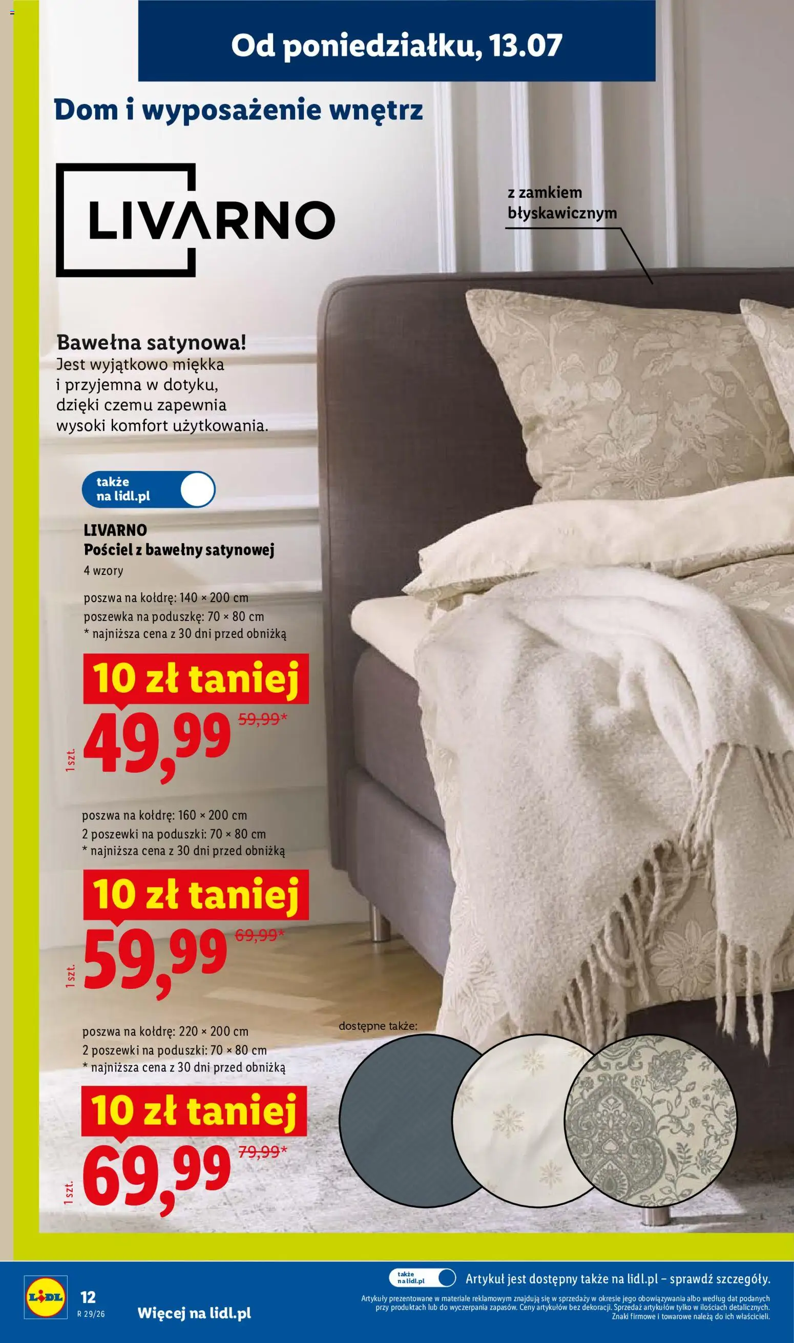 Lidl Katalog od 13.07.2026 | Strona: 12 | Produkty: Pościel