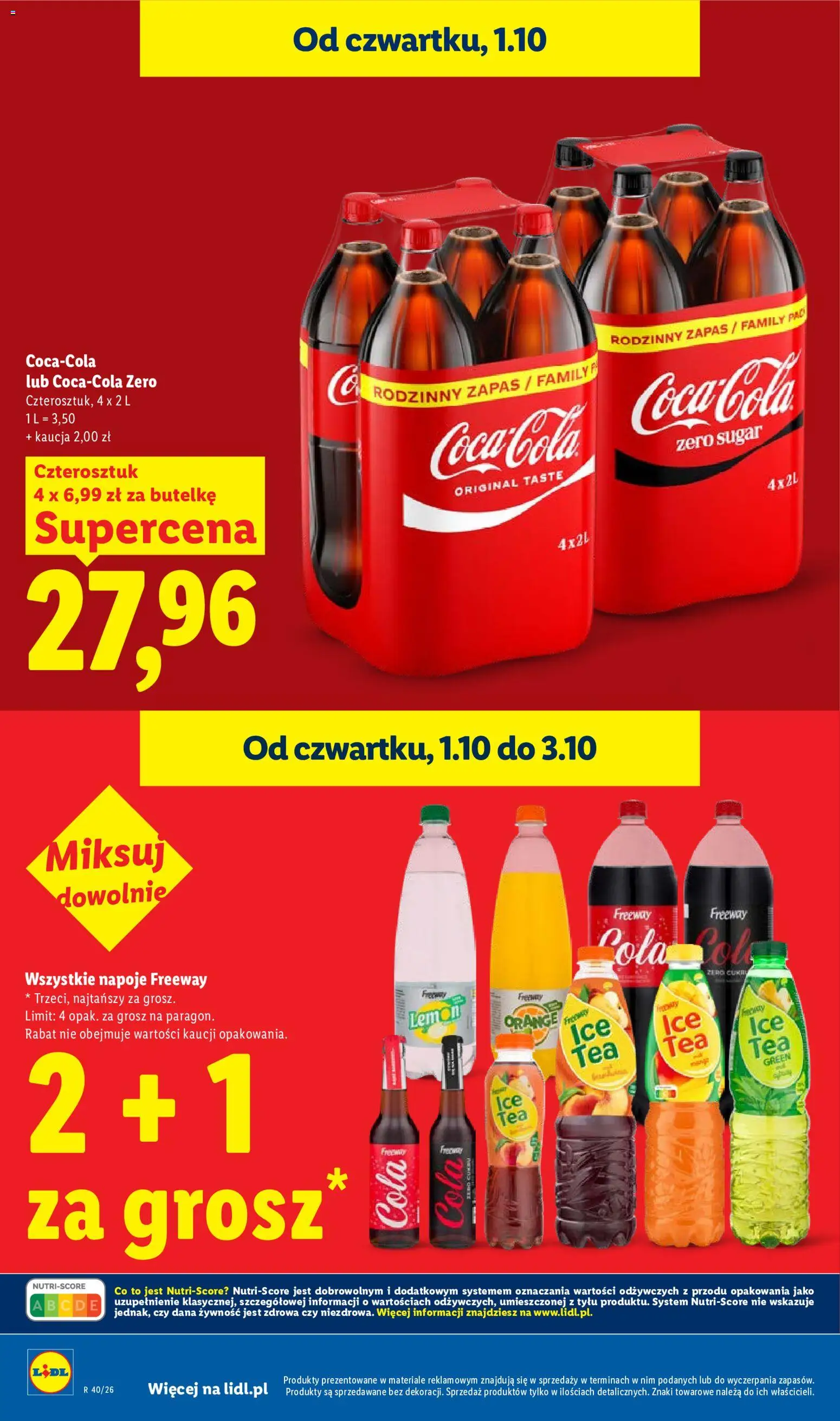 Lidl Polsko leták od 01.10.2026 | Strana: 18 | Produkty: Nápoje, Freeway Cola, Cola