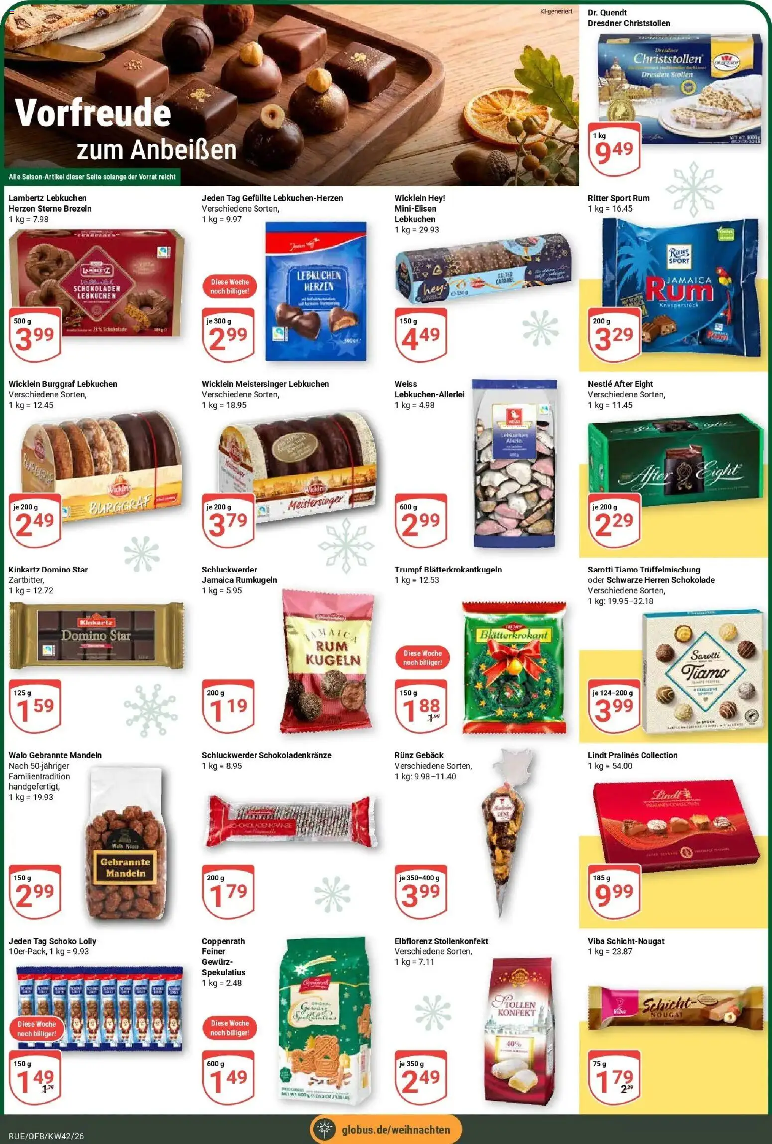 Globus Prospekt Rüsselsheim (ab 12.10.2026) » Angebote online | Seite: 6 | Produkte: Rum, Ritter sport, Mandeln, Lindt