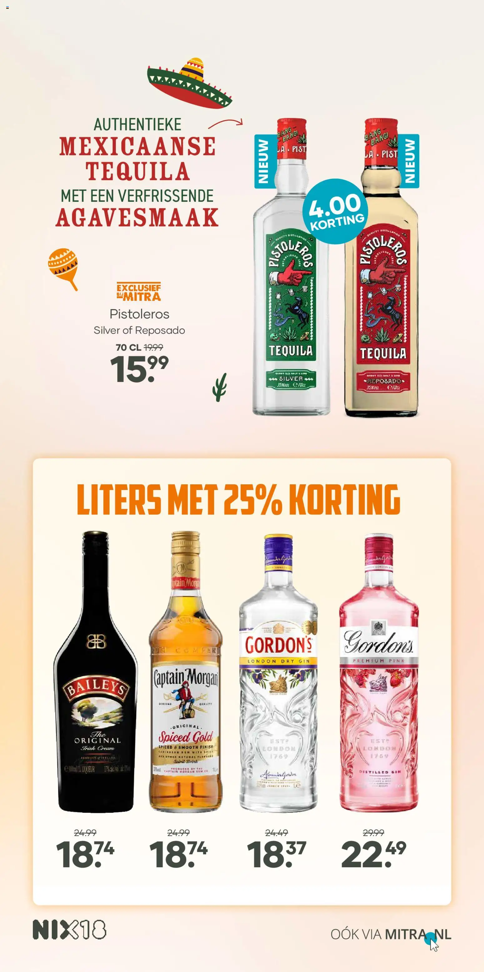 Mitra folder vanaf 07-09-2026 || NIEUWE | Pagina: 7 | Producten: Gin, Captain Morgan, Baileys, Tequila