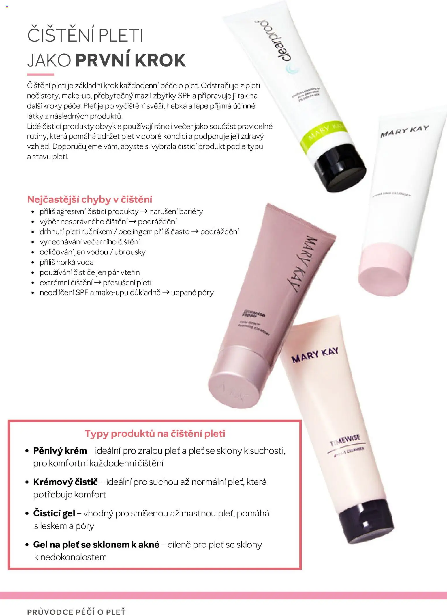 Mary Kay katalog - Průvodce péčí o pleť od 03.08.2026 | Strana: 52 | Produkty: Voda, Krém, Ubrousky