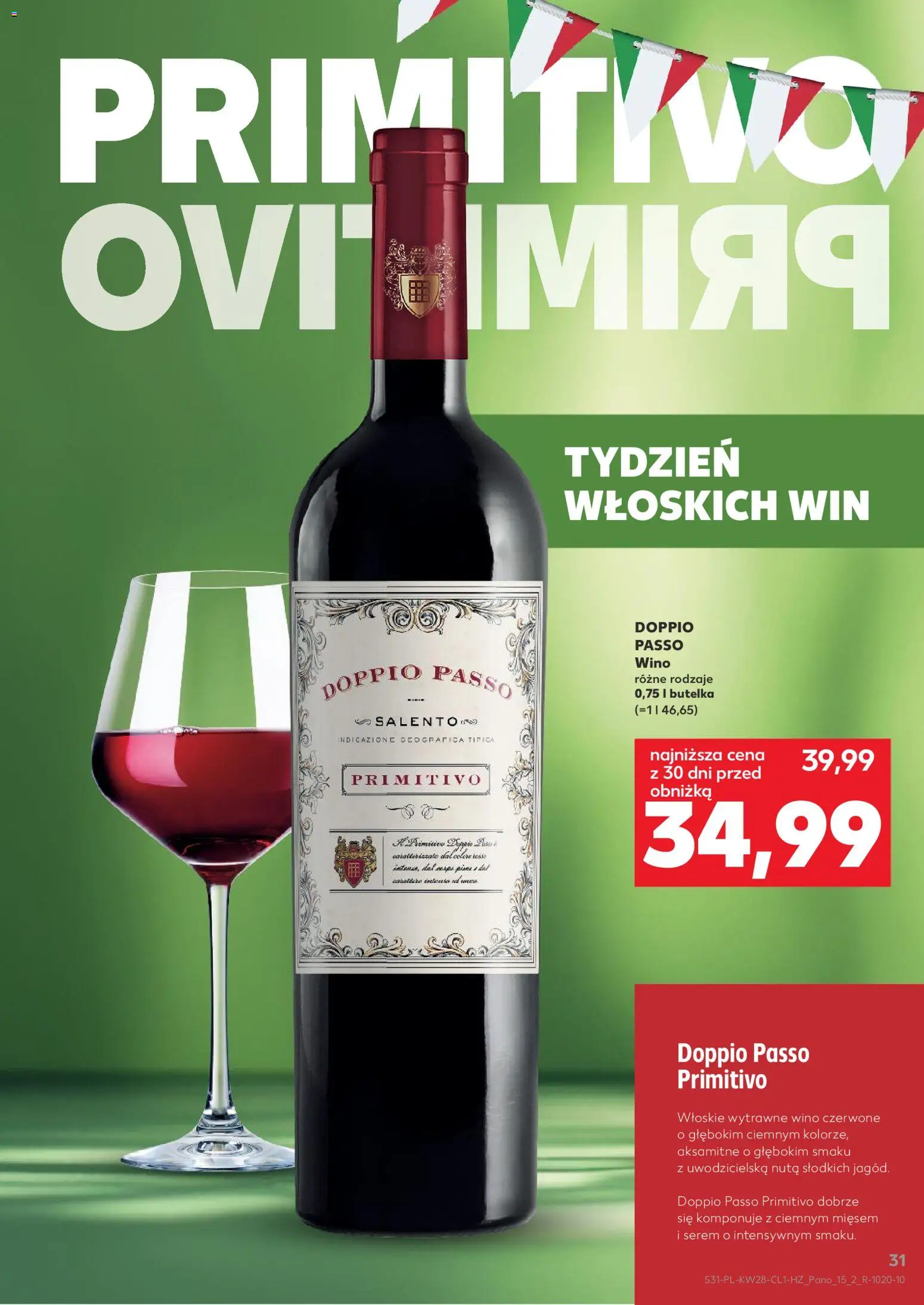 Kaufland Polsko leták - Barek od 09.07.2026 | Strana: 31 | Produkty: Primitivo