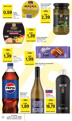 Tesco leták platný od 29.07.2026 | Strana: 8 | Produkty: Víno, Šalát, Milka, Pepsi