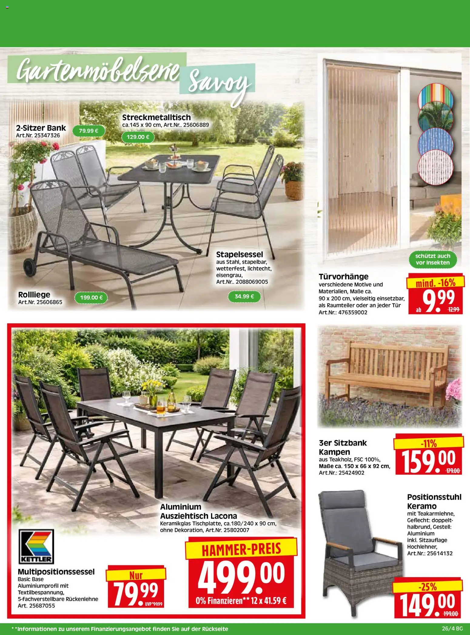HERKULES Bau & Garten – gültig ab 22.06.2026 | Seite: 4 | Produkte: Raumteiler, Sitzbank, Tür