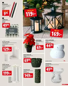 Jem & Fix Jultidning 2026 - Förhandsvisning av reklamblad från butik Jem & Fix aktuell från 25/10/2026 | Sida: 9 | Produkter: Konstväxt, Kruka, Vas, Värmeljus