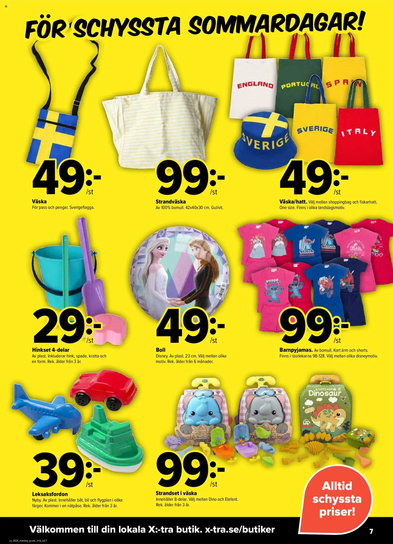 Coop X:-TRA reklamblad aktuell från 08.06.2026 | Sida: 7 | Produkter: Shoppingbag, Strandväska, Väska