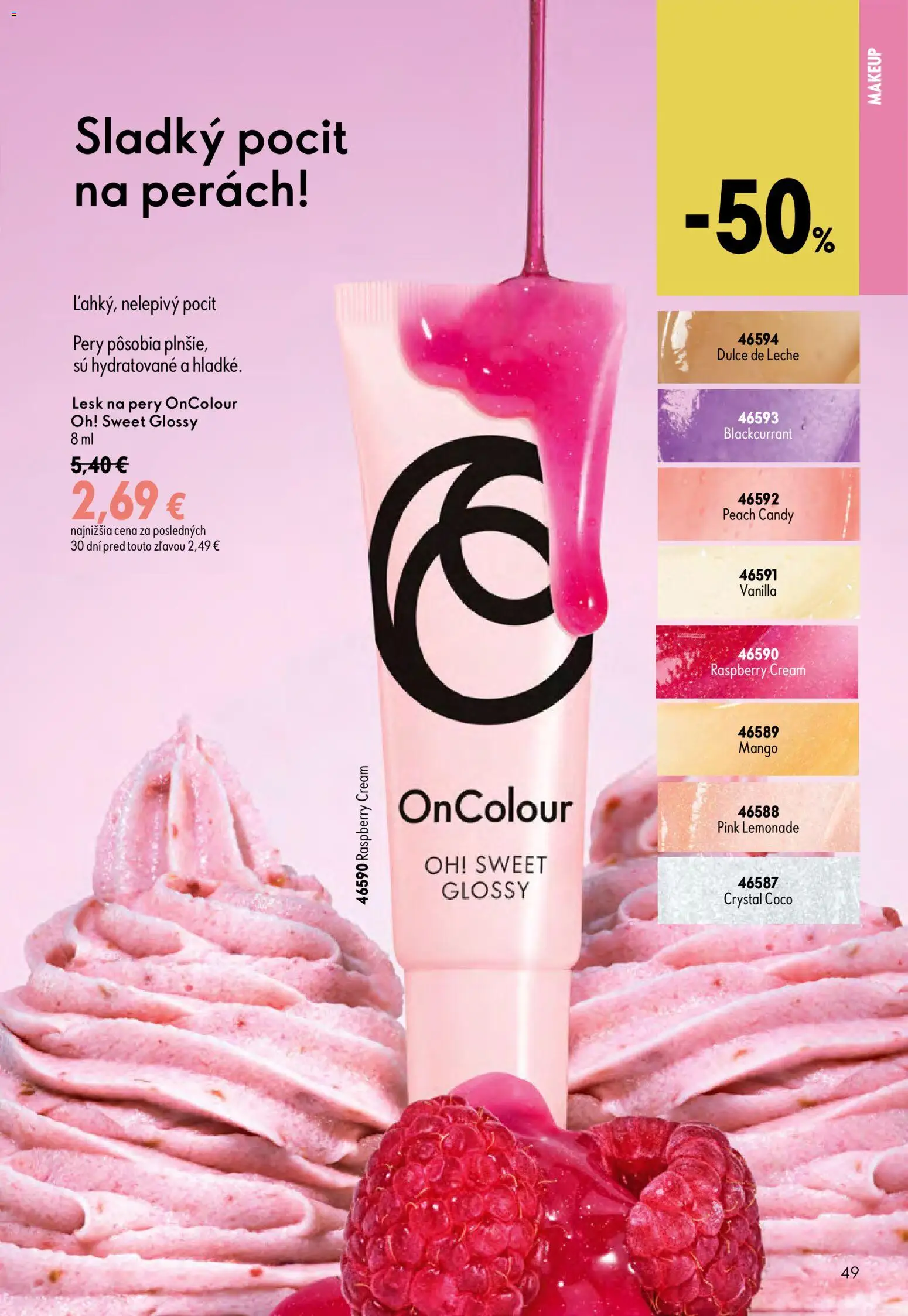 Nové Oriflame akcie – leták je platný od 29.07.2026 | Strana: 49 | Produkty: Lesk na pery, Mango