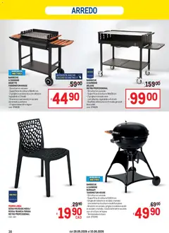 Anteprima del volantino Metro volantino valido a partire dal 28.05.2026 | Pagina: 38 | Prodotti: Barbecue, Griglia, Tavolo, Sedia