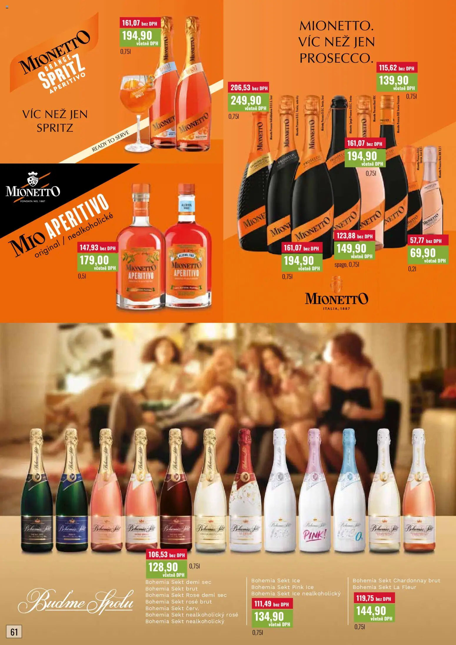 Ratio leták od 01.07.2026 | Strana: 62 | Produkty: Bohemia Sekt Demi Sec, Spritz, Sekt, Prosecco DOC