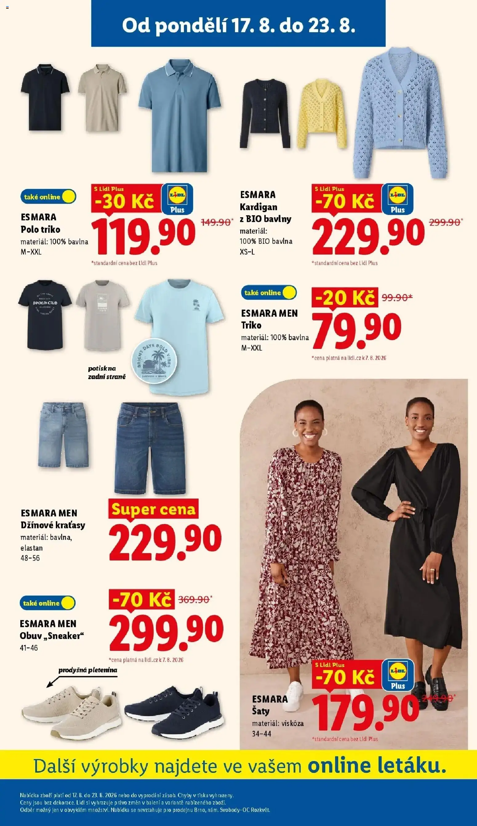 Lidl leták od 17.08.2026 - Nový akční leták | Strana: 5 | Produkty: Šaty, Kraťasy, Obuv
