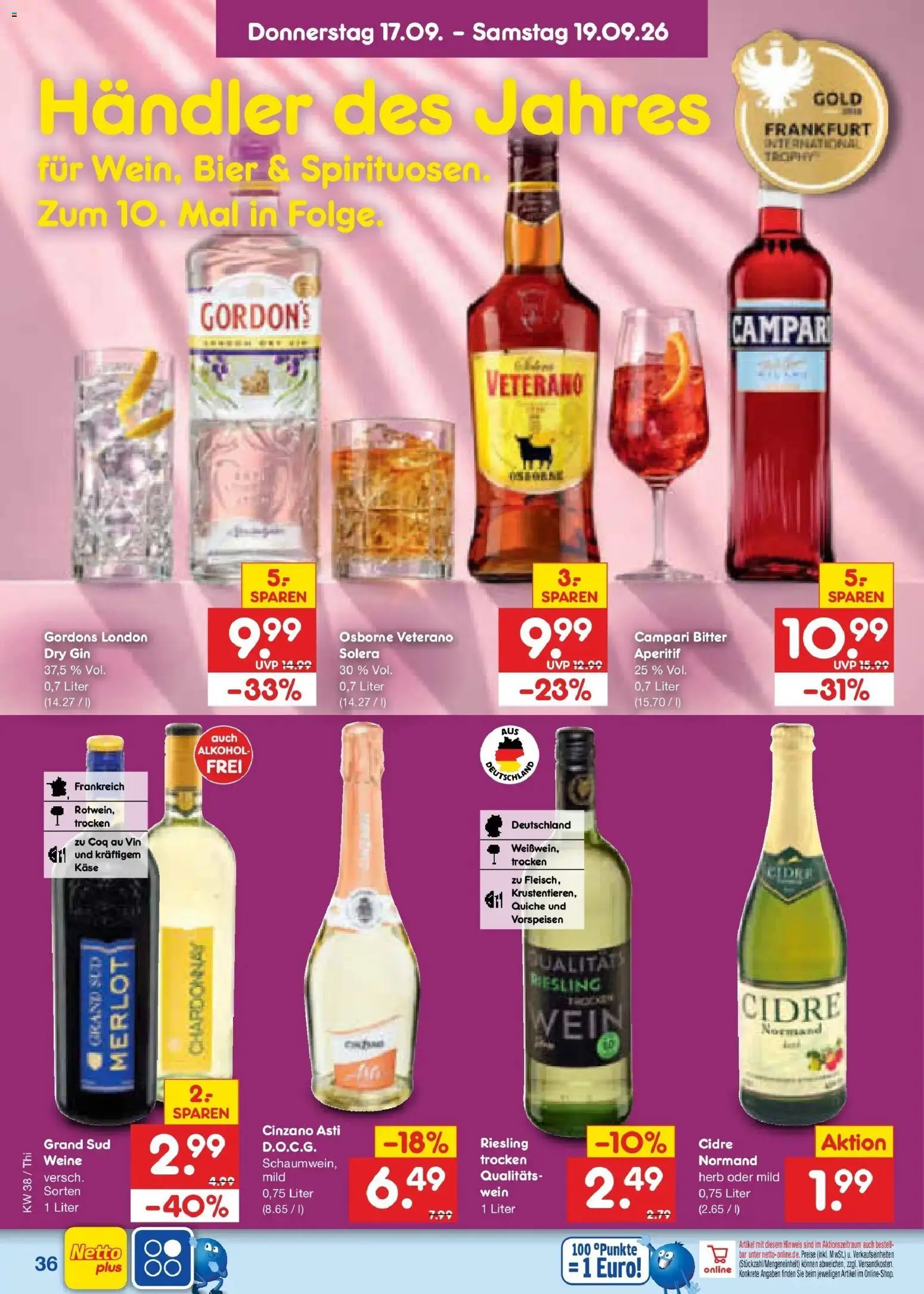 Netto Marken-Discount Prospekt Pirna – gültig ab 14.09.2026 | Seite: 50 | Produkte: Bier, Merlot, Wein, Gin
