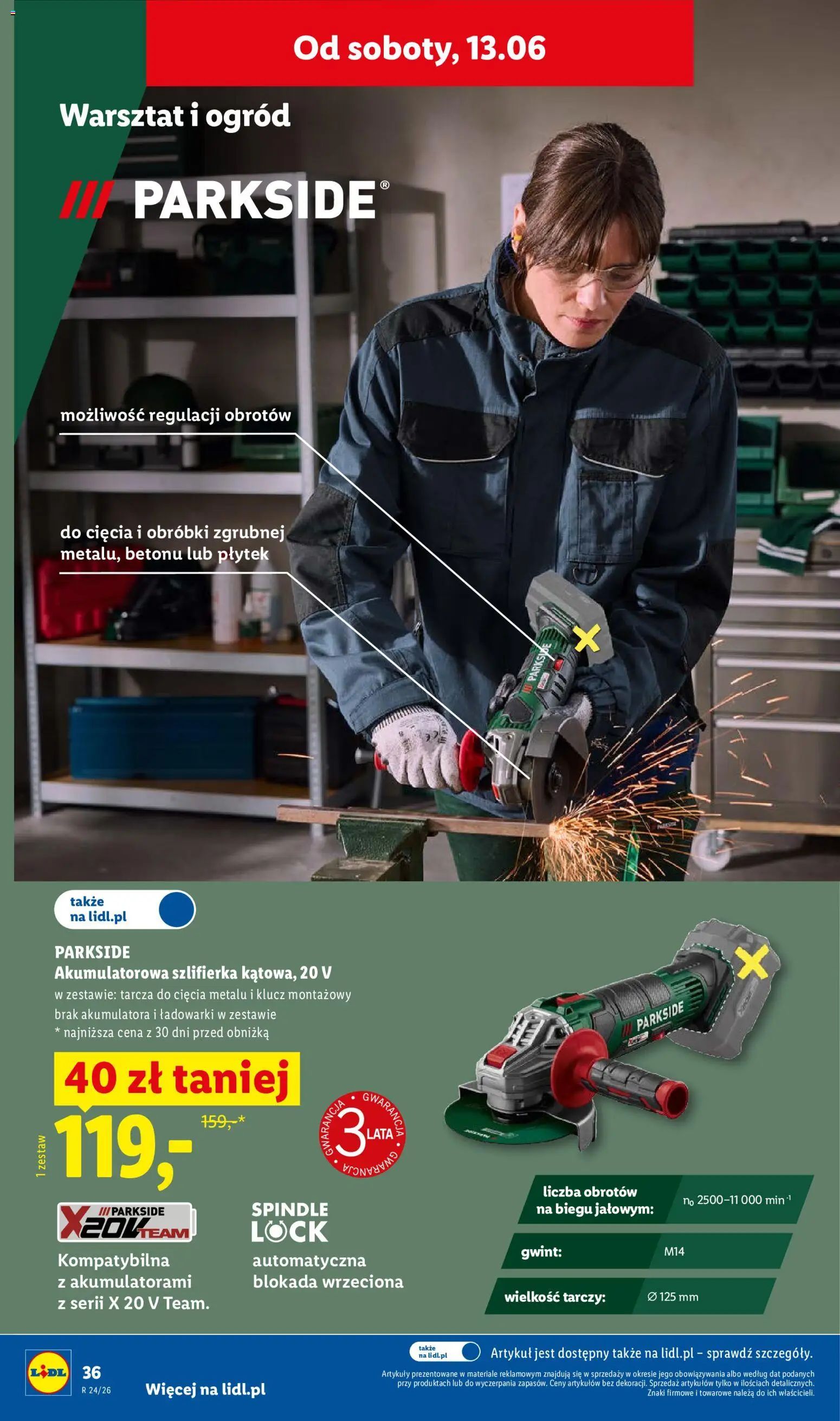 Lidl Polsko katalog od 08.06.2026 | Strana: 40 | Produkty: Parkside