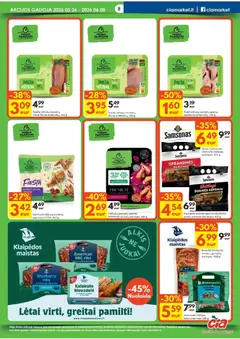 ČIA MARKET leidinys galioja nuo 26.05.2026 | Puslapis: 8 | Prekių: Grietinėlė, Kiaulienos, Viščiukų, Vištiena