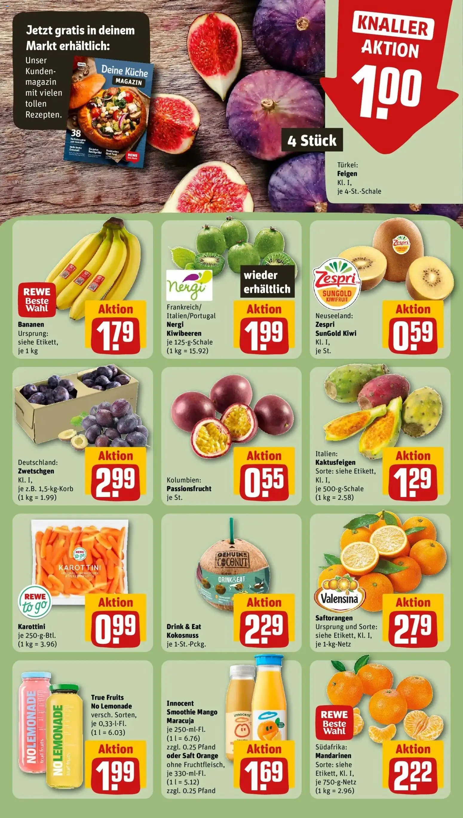 REWE Prospekt ab 07.09.2026 zum Blättern » Angebote | Seite: 6 | Produkte: Küche, Valensina, Mango, Kiwi