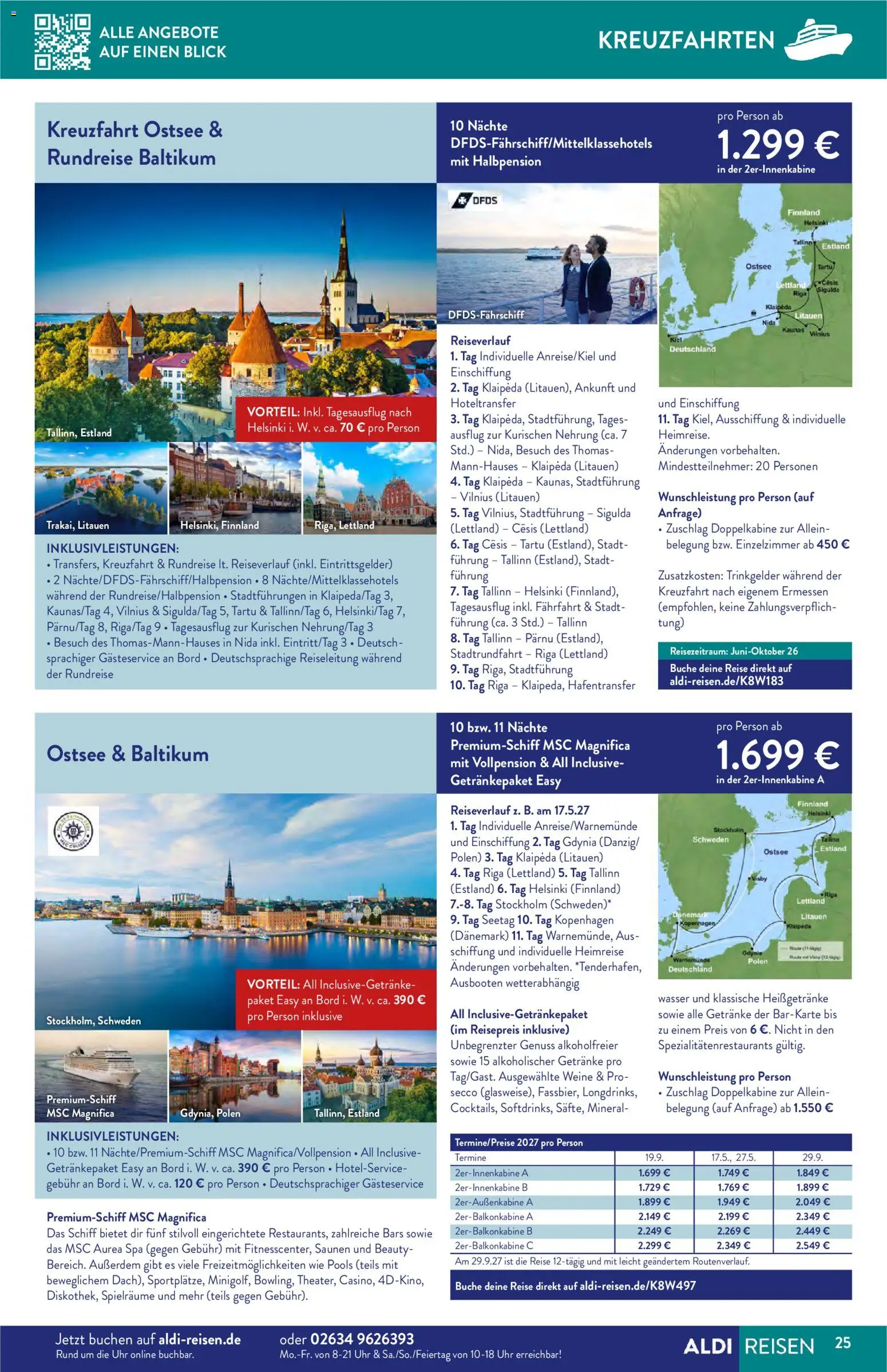 Aldi Reisen Reisemagazin – gültig ab 01.05.2026 | Seite: 25