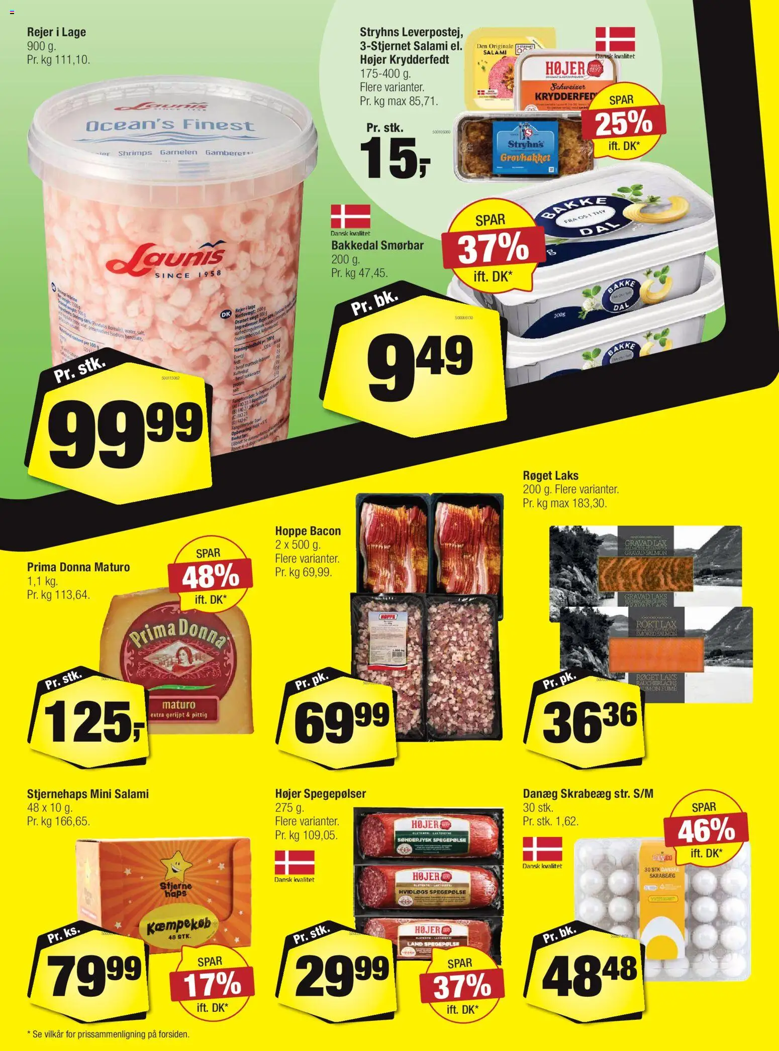 Calle tilbudsavis – gyldig fra 21/10/2026 | Side: 14 | Produkter: Salami, Spegepølse, Bacon, Rejer