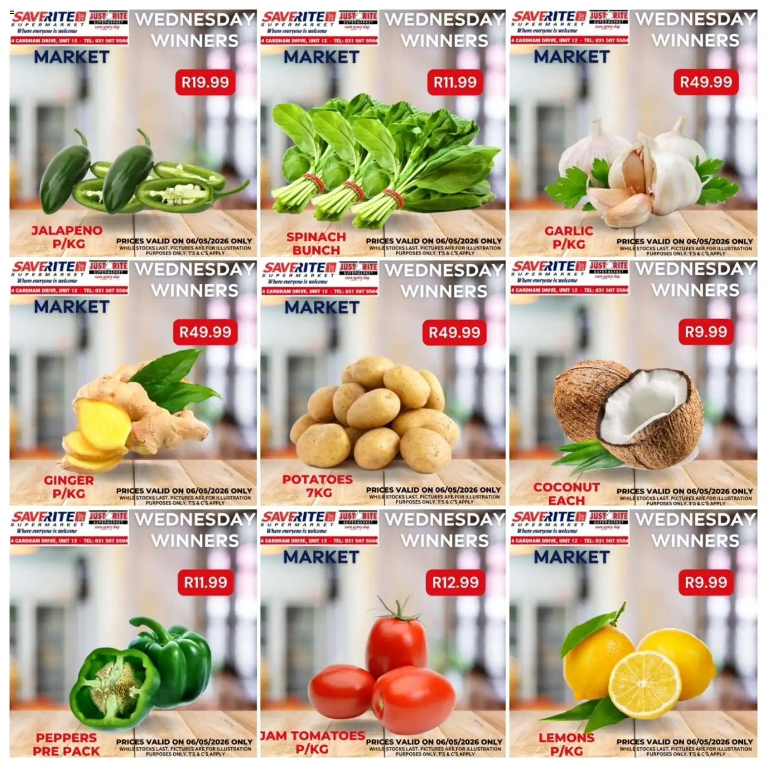 New Saverite catalogue – valid from 06.05.2026 | Page: 1 | Products: Jam, Potatoes, Garlic