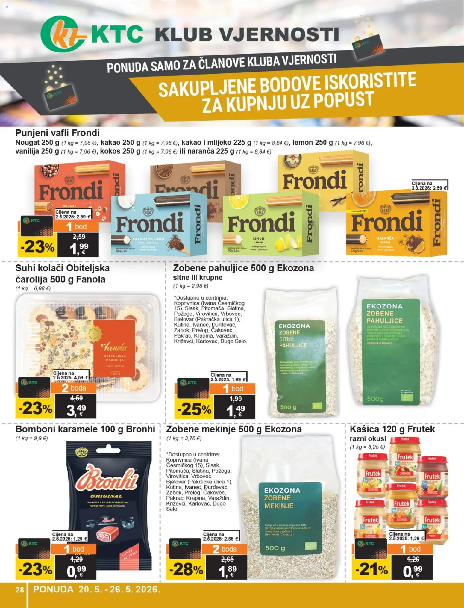 KTC katalog | vrijedi od 20.05.2026 | Stranica: 28 | Proizvodi: Mlijeko, Bomboni, Limun, Kakao