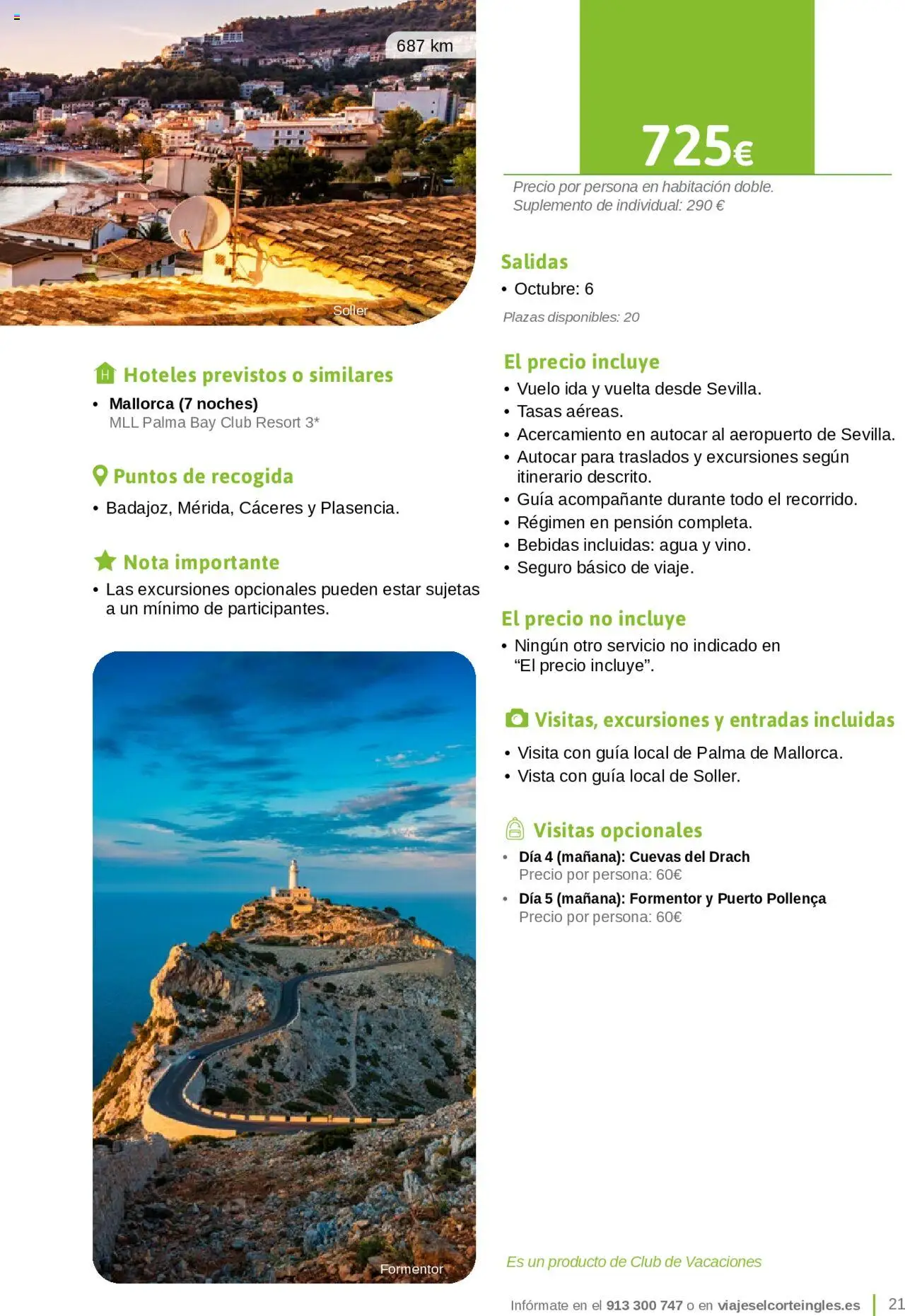 Viajes El Corte Inglés - Catálogo Junta de Extremadura │ válido desde el 01.03.2025 | Página: 21
