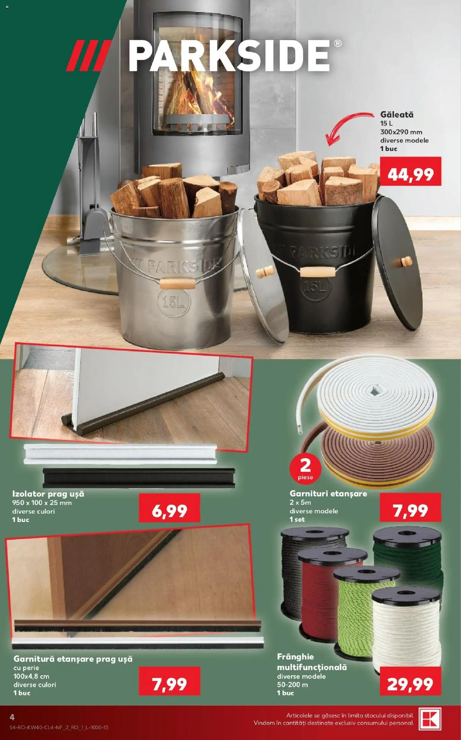 Noul catalog Kaufland – valabil de la 30.09.2026 | Pagină: 4 | Produse: Parkside, Perie, Ușă