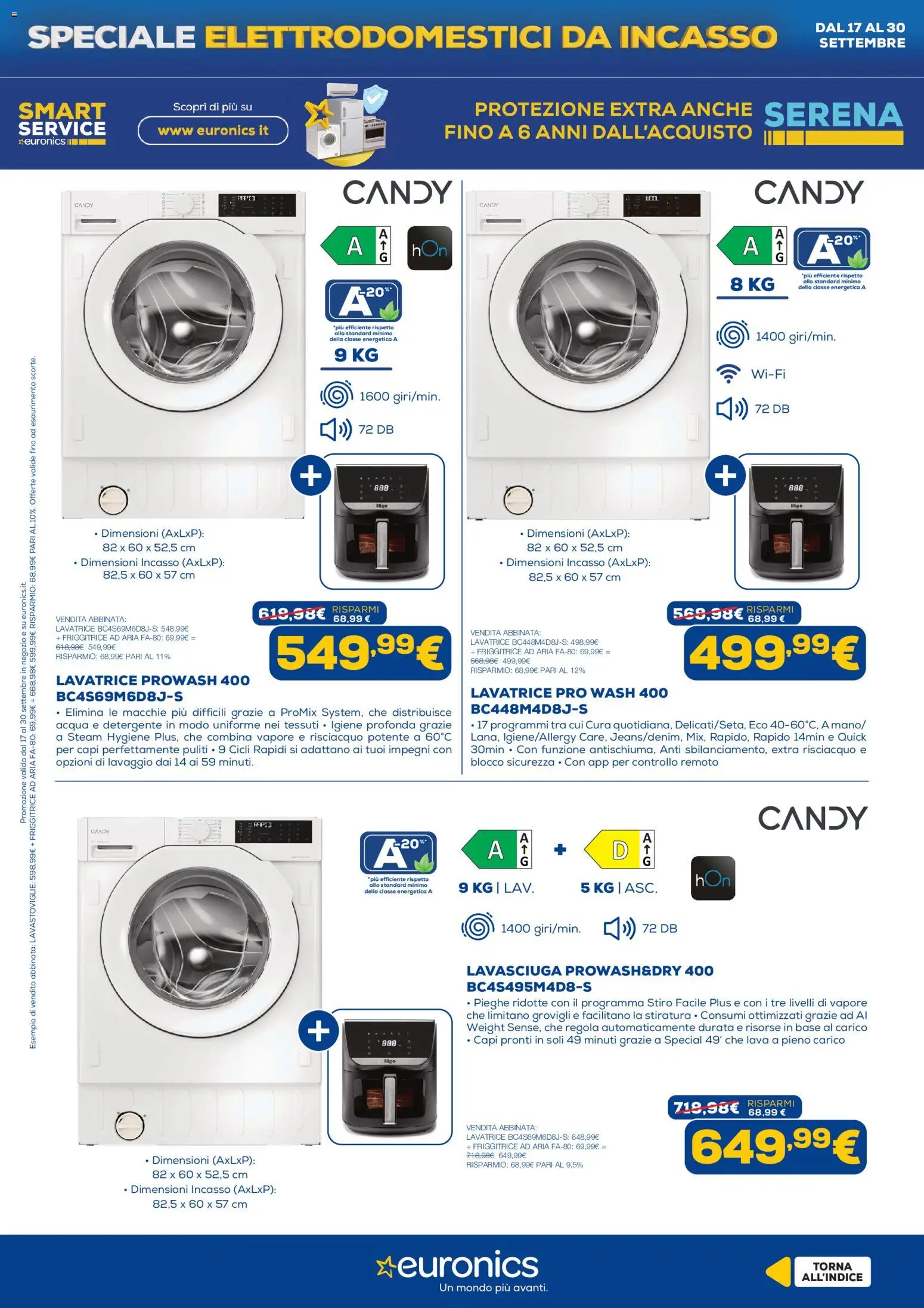 Volantino Euronics del 17/09/2026 | Pagina: 20 | Prodotti: Lavasciuga, Acqua, Lavatrice, Lavastoviglie