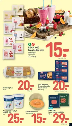 Rema 1000 - Tilbudsavis uge 30 gyldig fra 19/07/2026 | Side: 3 | Produkter: Yoghurt, Pølser, Ananas, Bacon