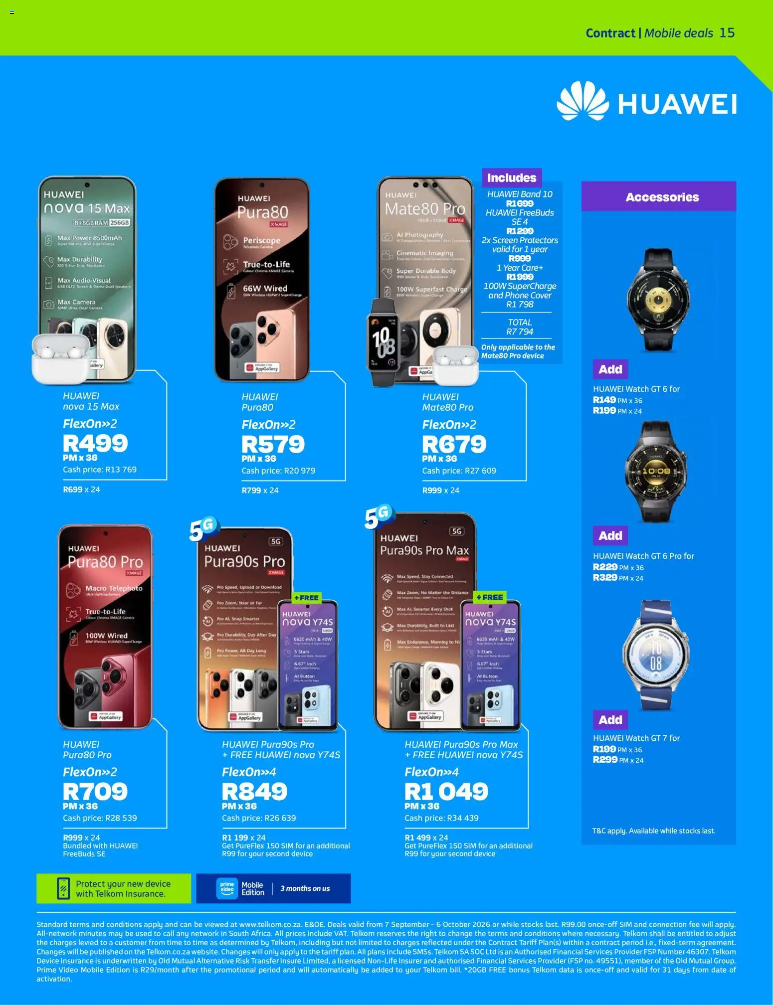 New Telkom catalogue – valid from 07/09/2026 | Page: 15 | Products: Data, Sim, Phone, Watch